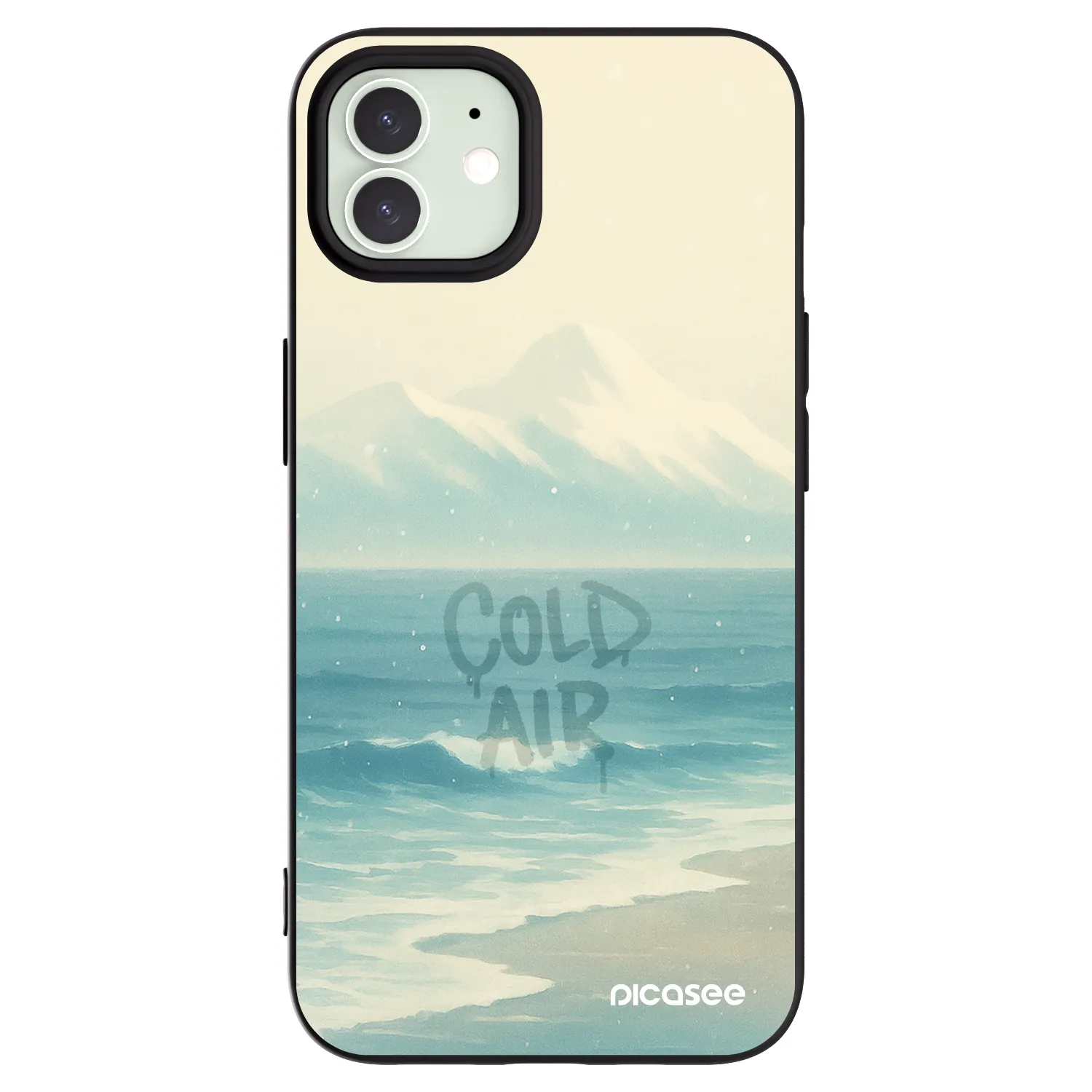 Picasee silikonový černý obal pro Apple iPhone 12 - COLD AIR