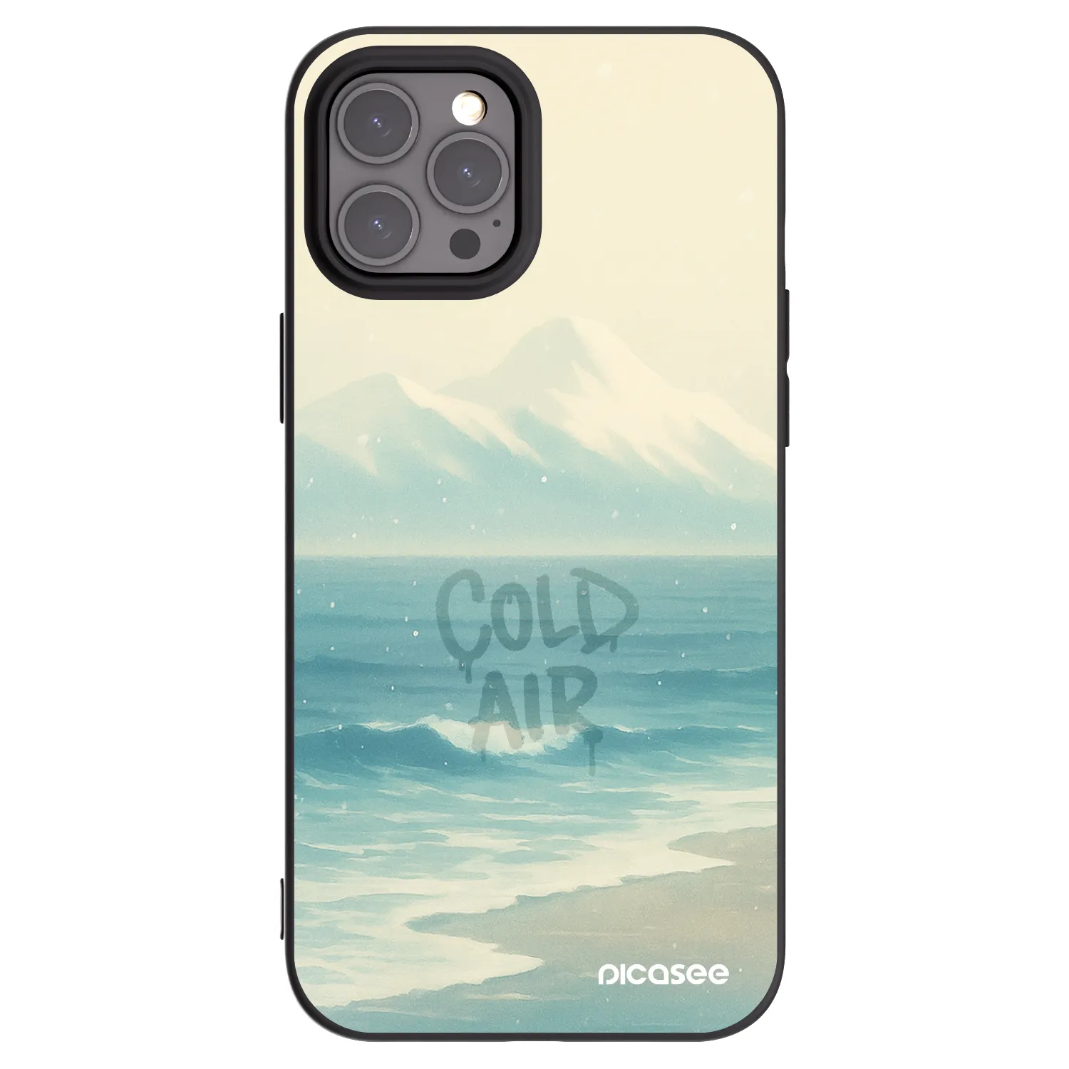 Picasee silikonový černý obal pro Apple iPhone 12 Pro Max - COLD AIR