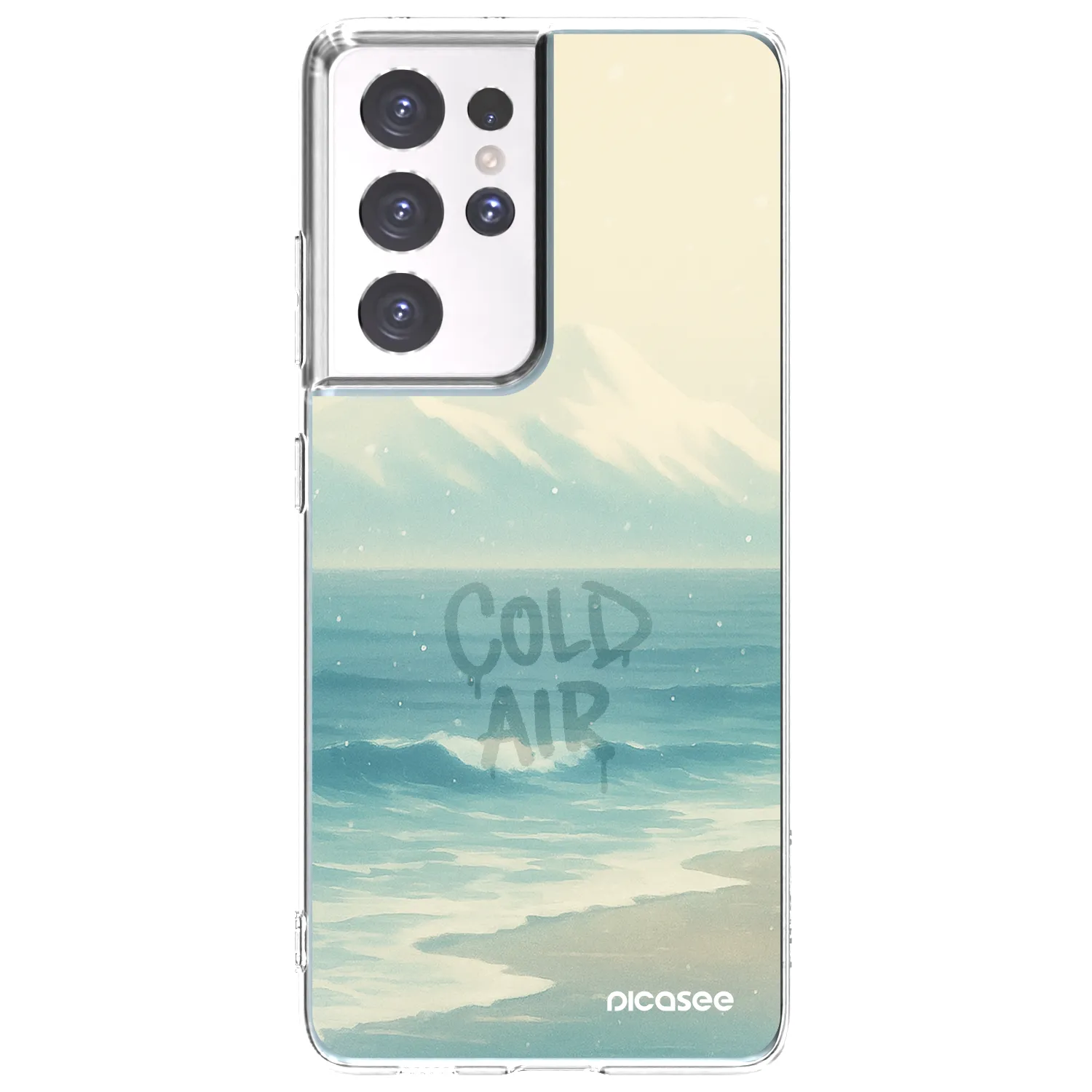 Picasee silikonový průhledný obal pro Samsung Galaxy S21 Ultra 5G G998B - COLD AIR