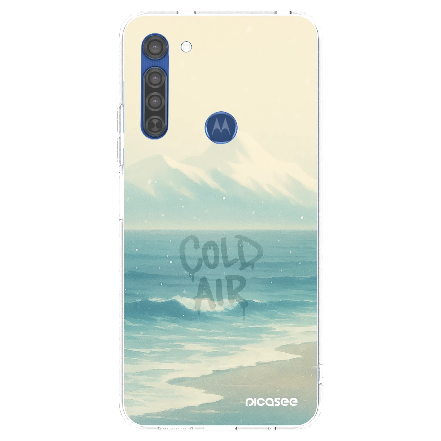 Picasee silikonový průhledný obal pro Motorola Moto G8 - COLD AIR