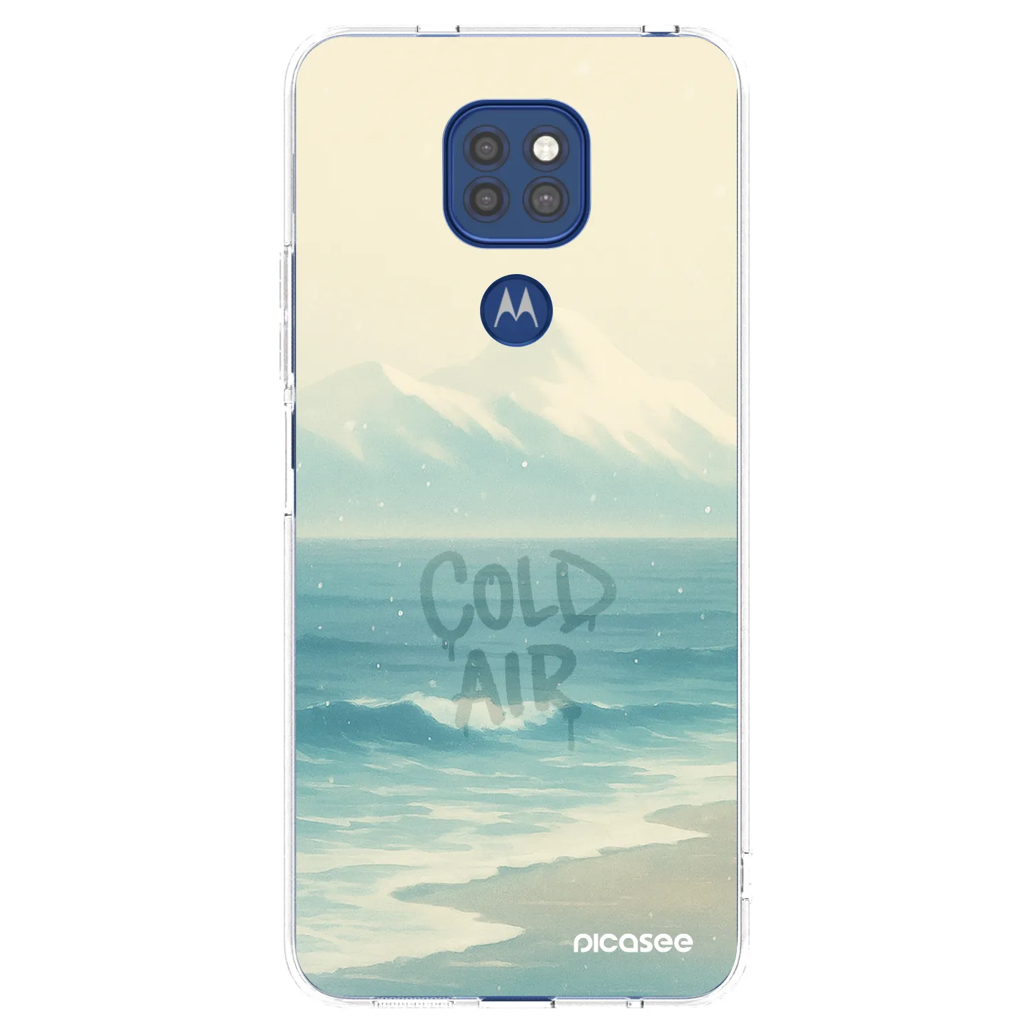 Picasee silikonový průhledný obal pro Motorola Moto G9 Play - COLD AIR