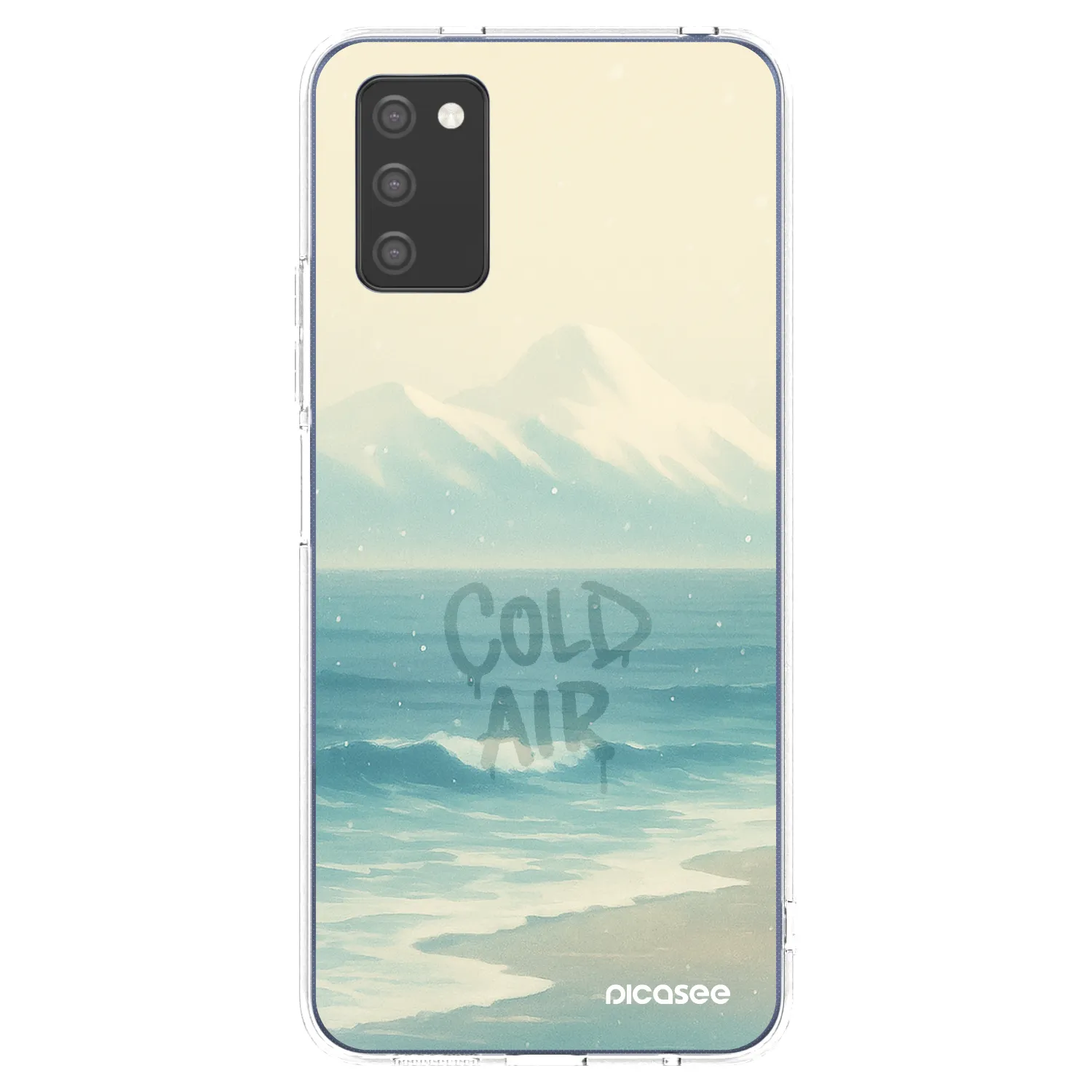 Picasee silikonový průhledný obal pro Samsung Galaxy A02s A025G - COLD AIR