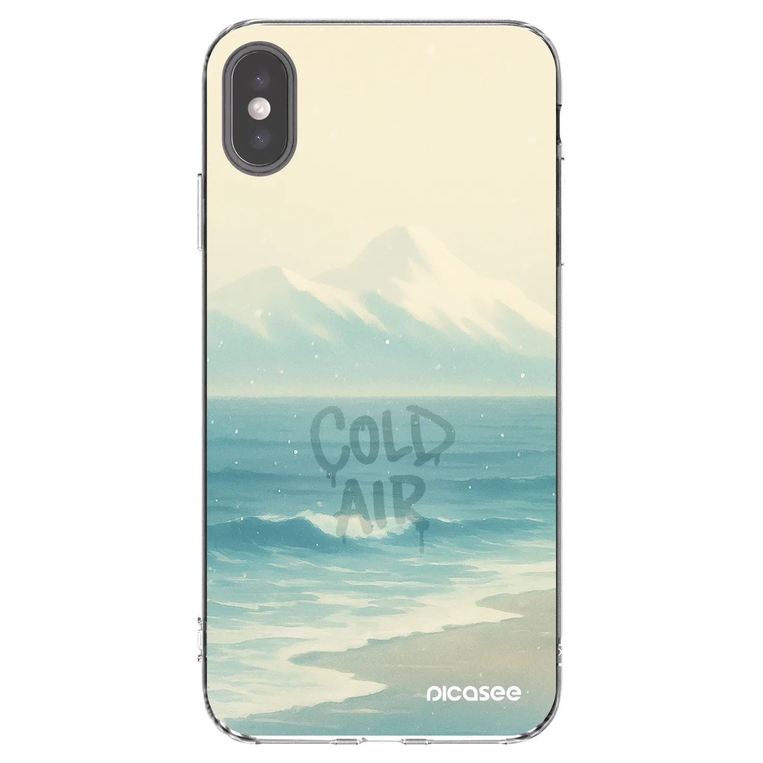 Picasee silikonový průhledný obal pro Apple iPhone XS Max - COLD AIR
