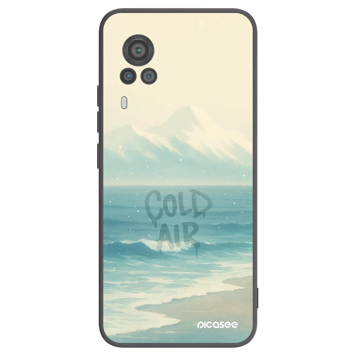Picasee silikonový černý obal pro Vivo X60 Pro 5G - COLD AIR