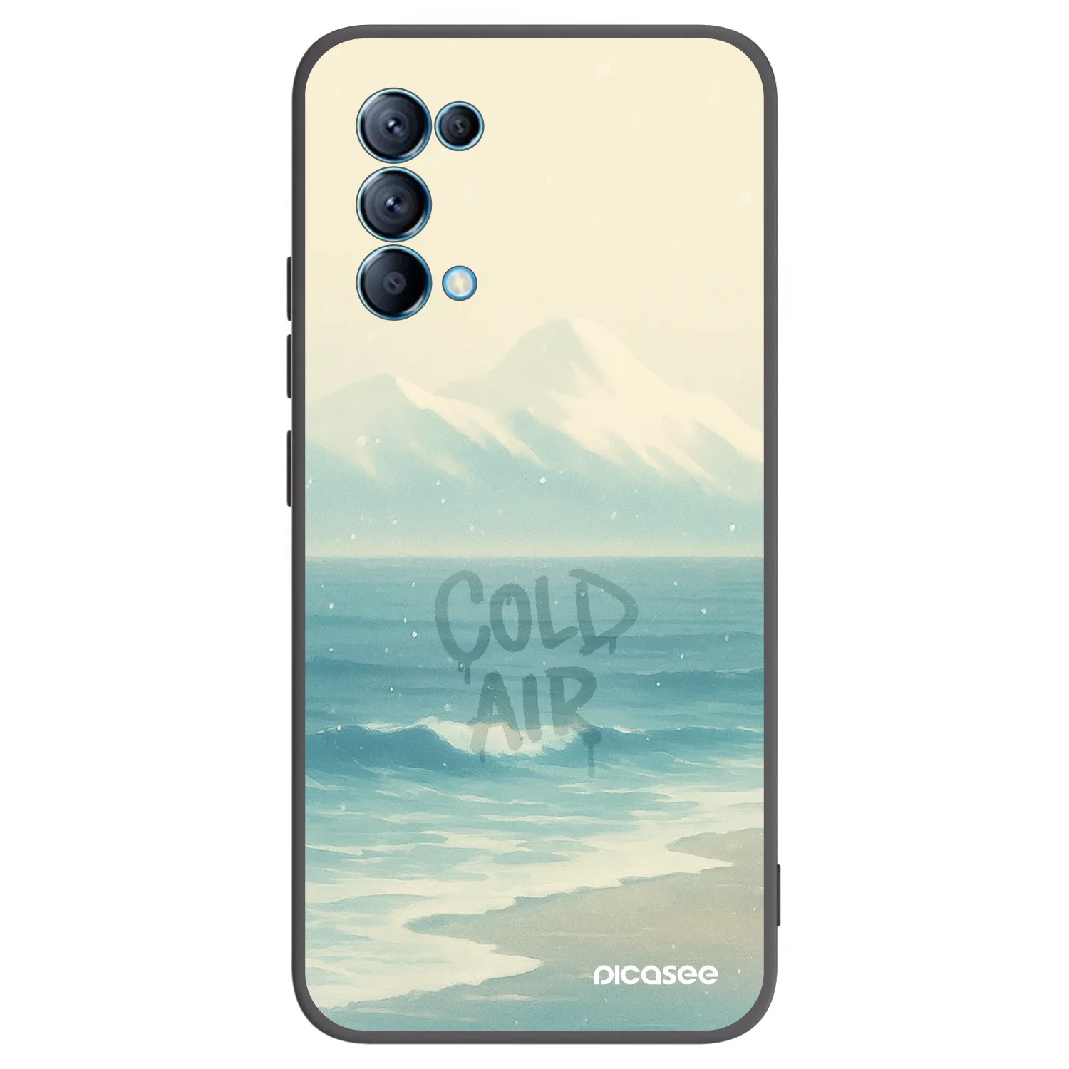 Picasee silikonový černý obal pro OPPO Reno 5 5G - COLD AIR