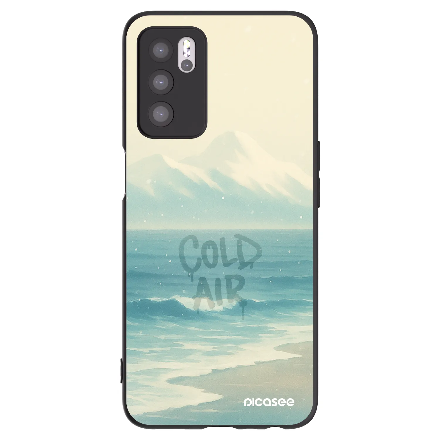 Picasee silikonový černý obal pro OPPO A16s - COLD AIR
