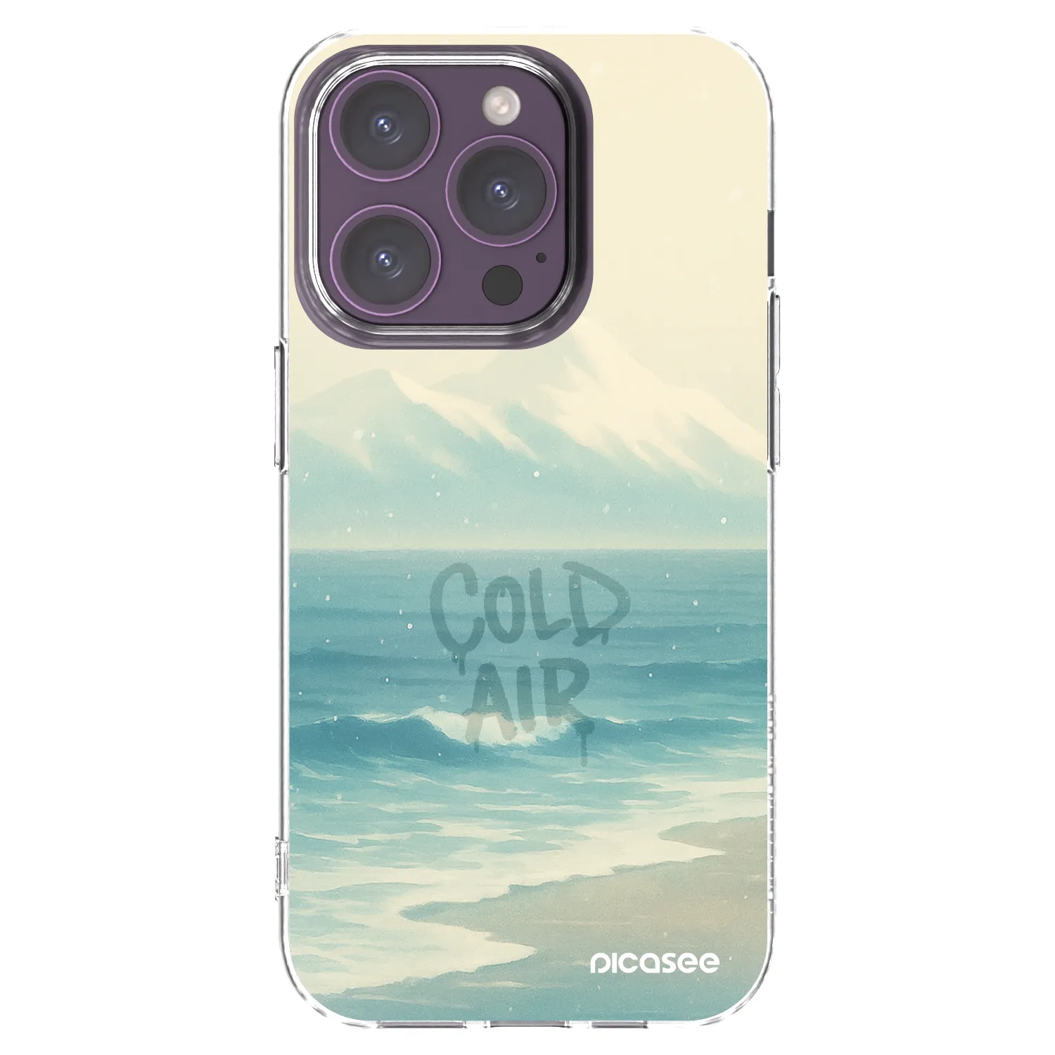 Picasee silikonový průhledný obal pro Apple iPhone 14 Pro - COLD AIR