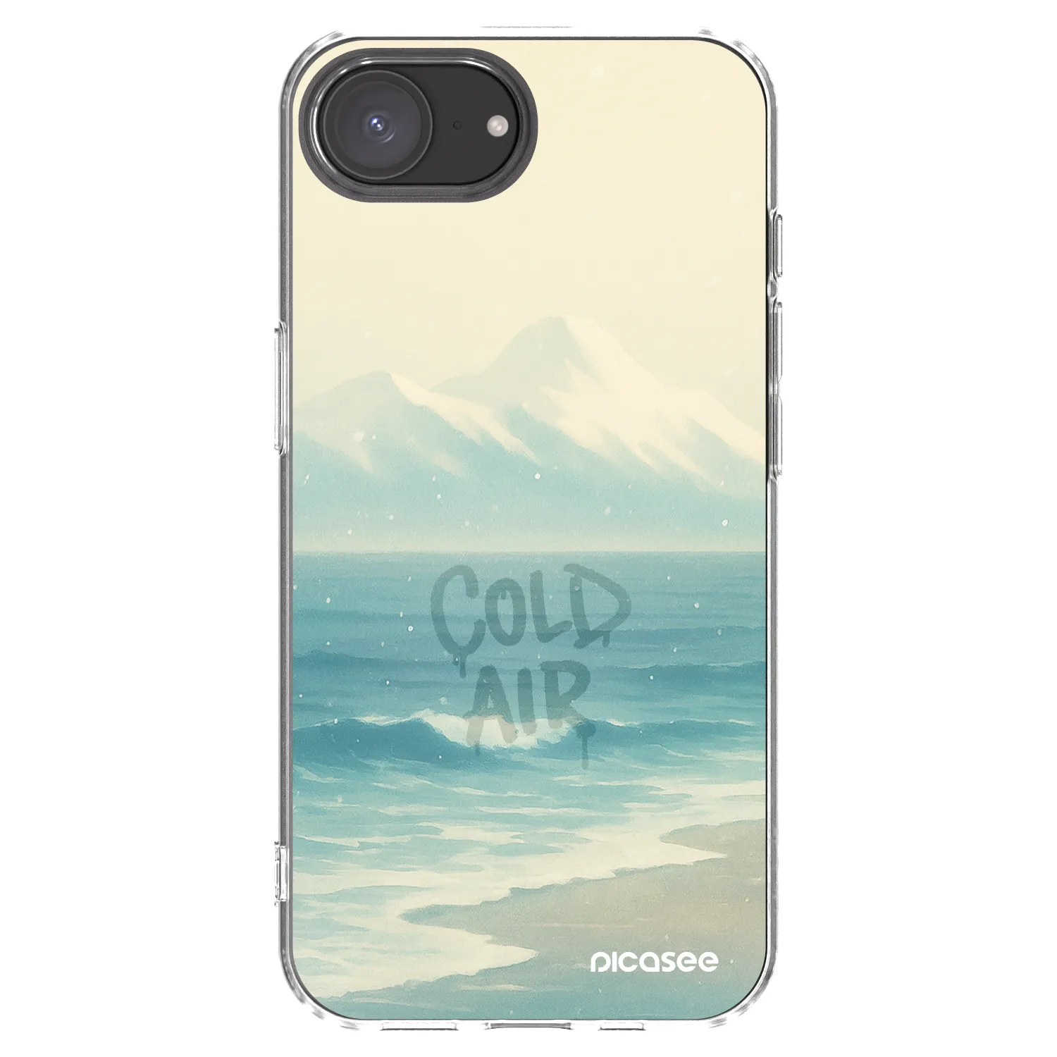 Picasee silikonový průhledný obal pro Apple iPhone 16e - COLD AIR
