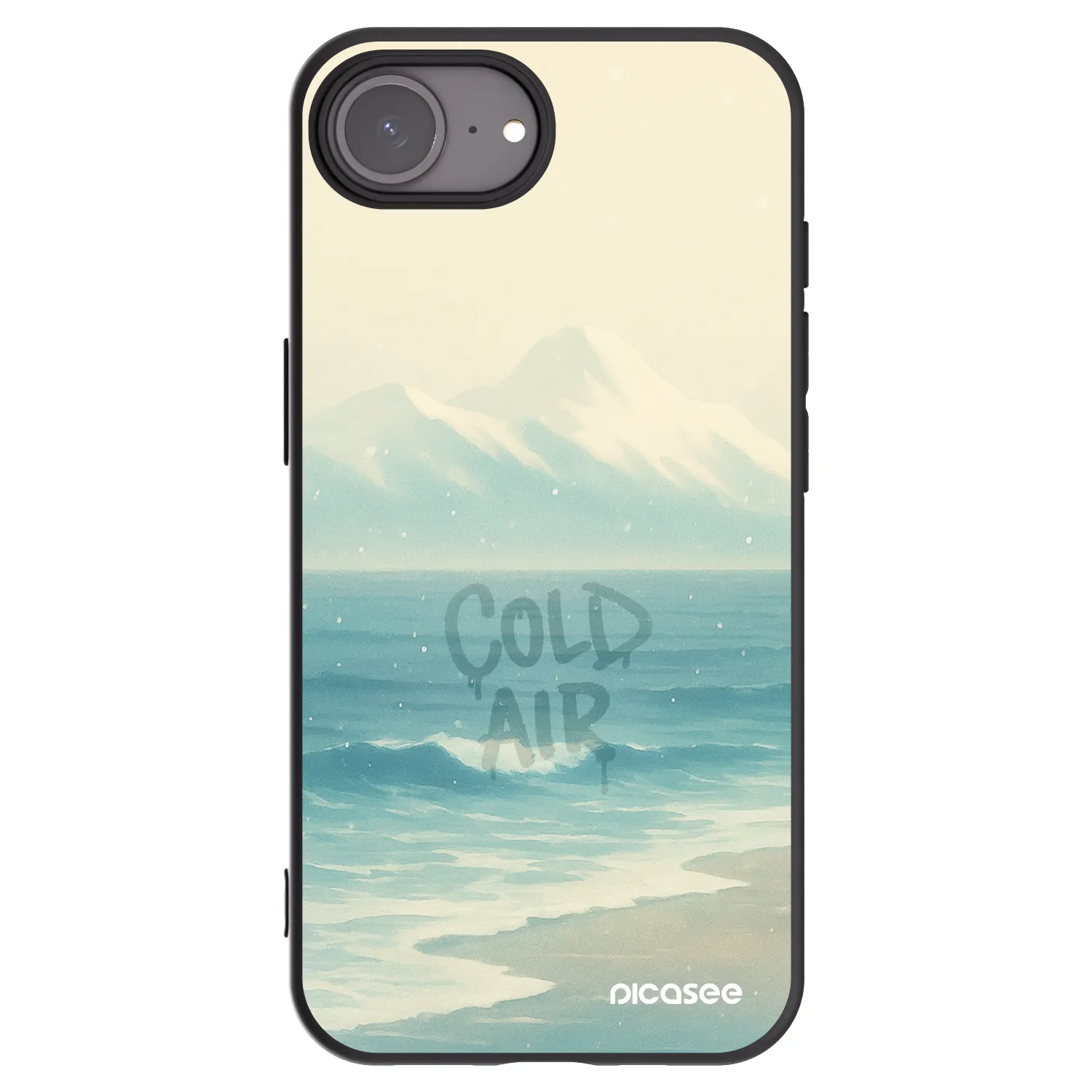 Picasee silikonový černý obal pro Apple iPhone 16e - COLD AIR