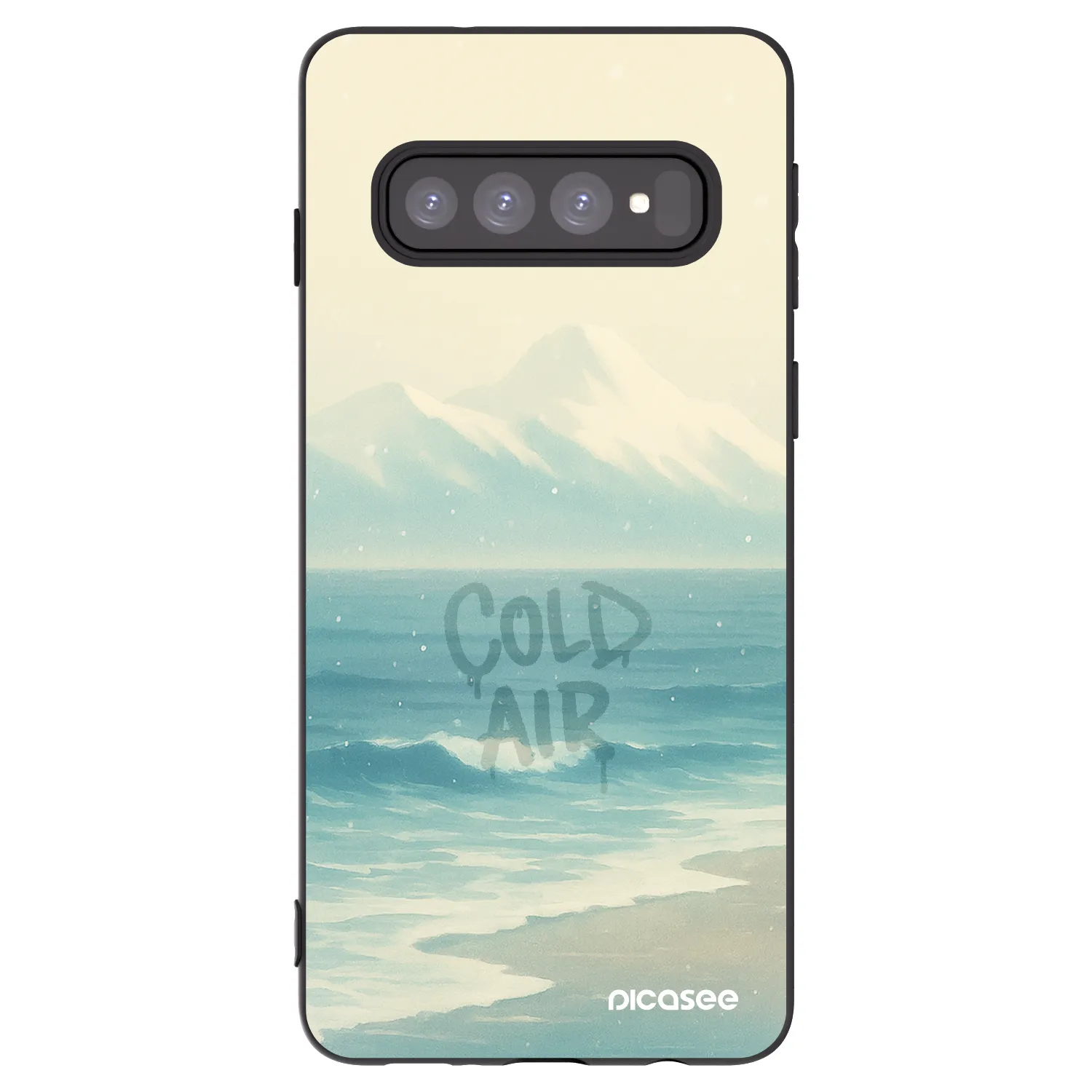 Picasee silikonový černý obal pro Samsung Galaxy S10 G973 - COLD AIR