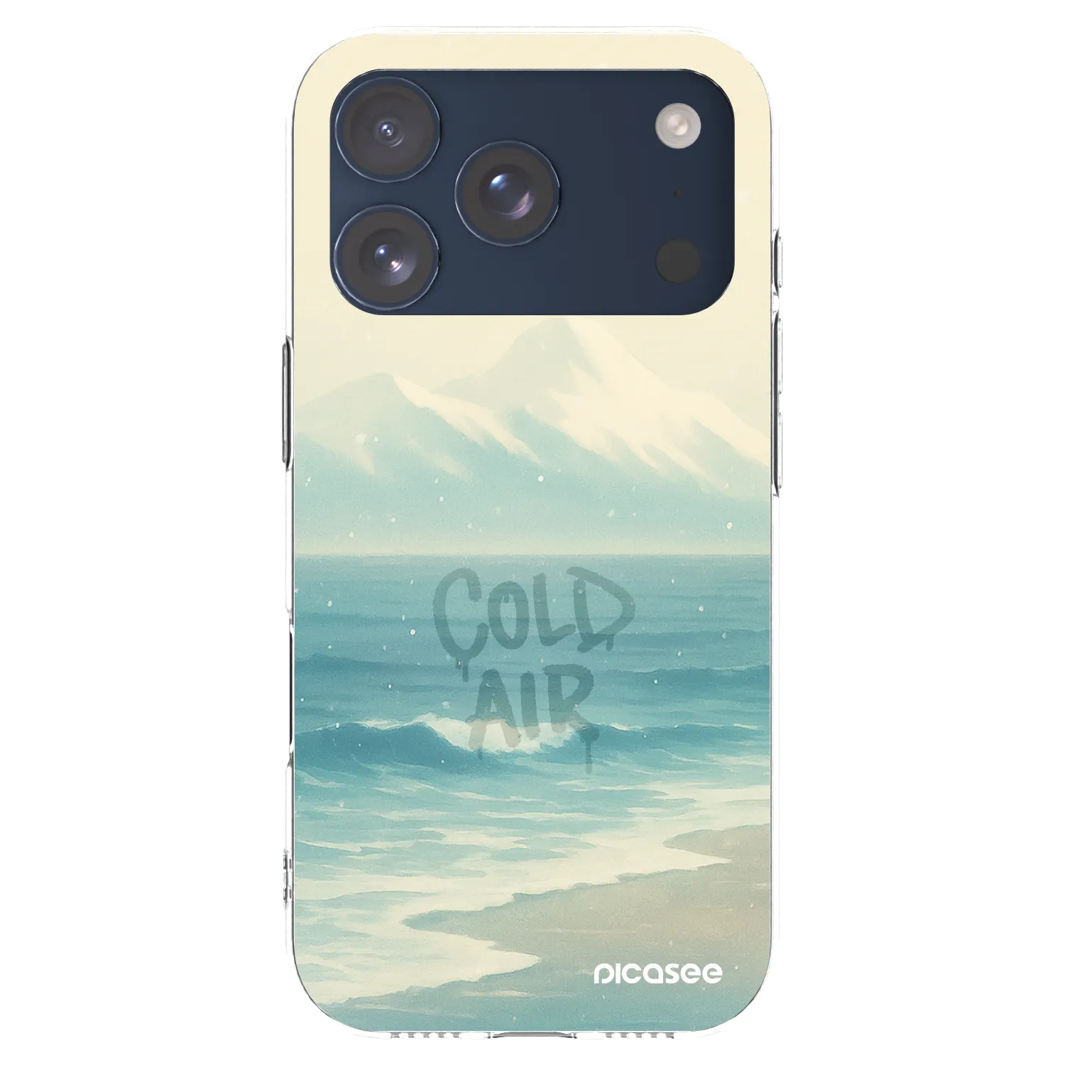 Picasee silikonový průhledný obal pro Apple iPhone 17 Pro - COLD AIR