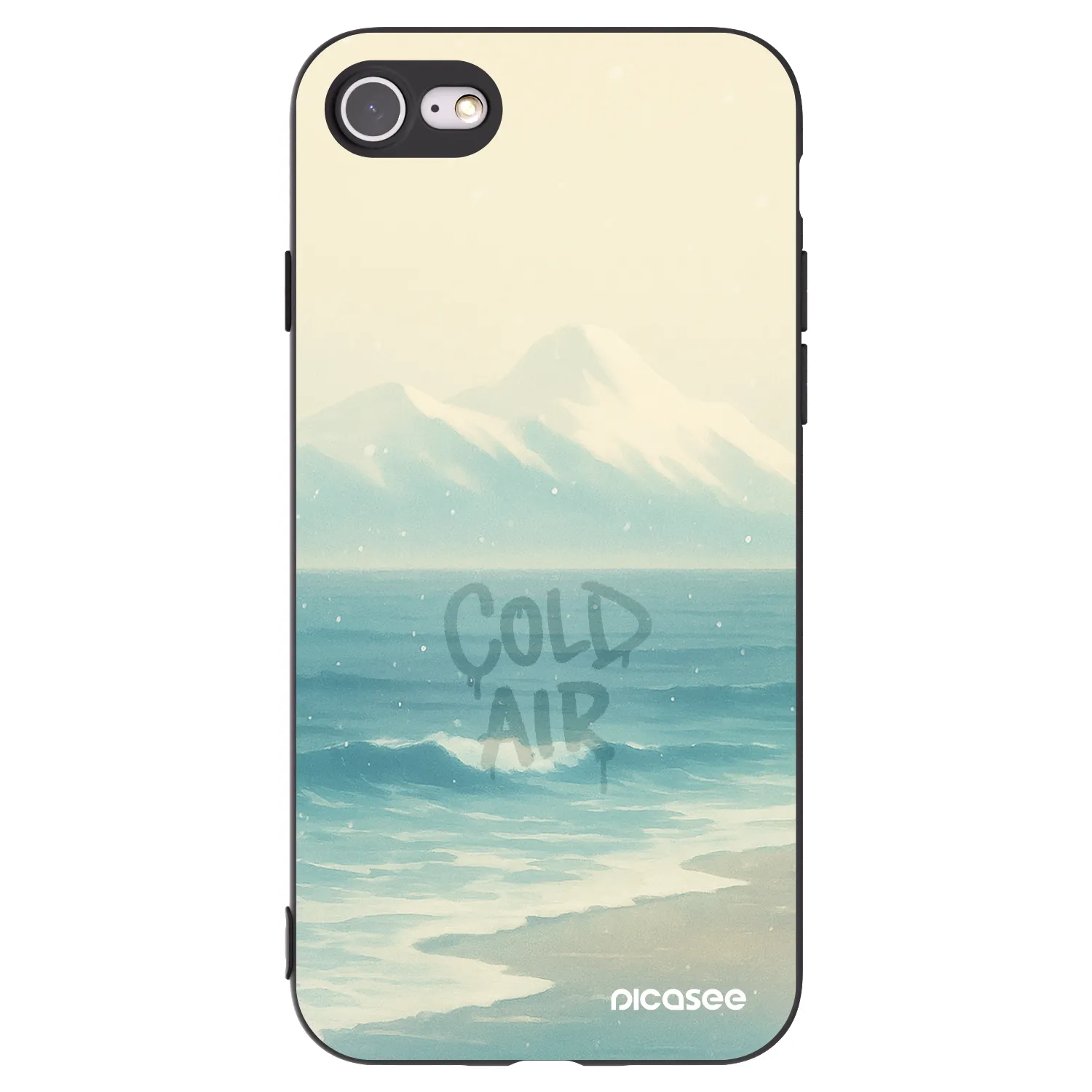 Picasee silikonový černý obal pro Apple iPhone SE 2020 - COLD AIR