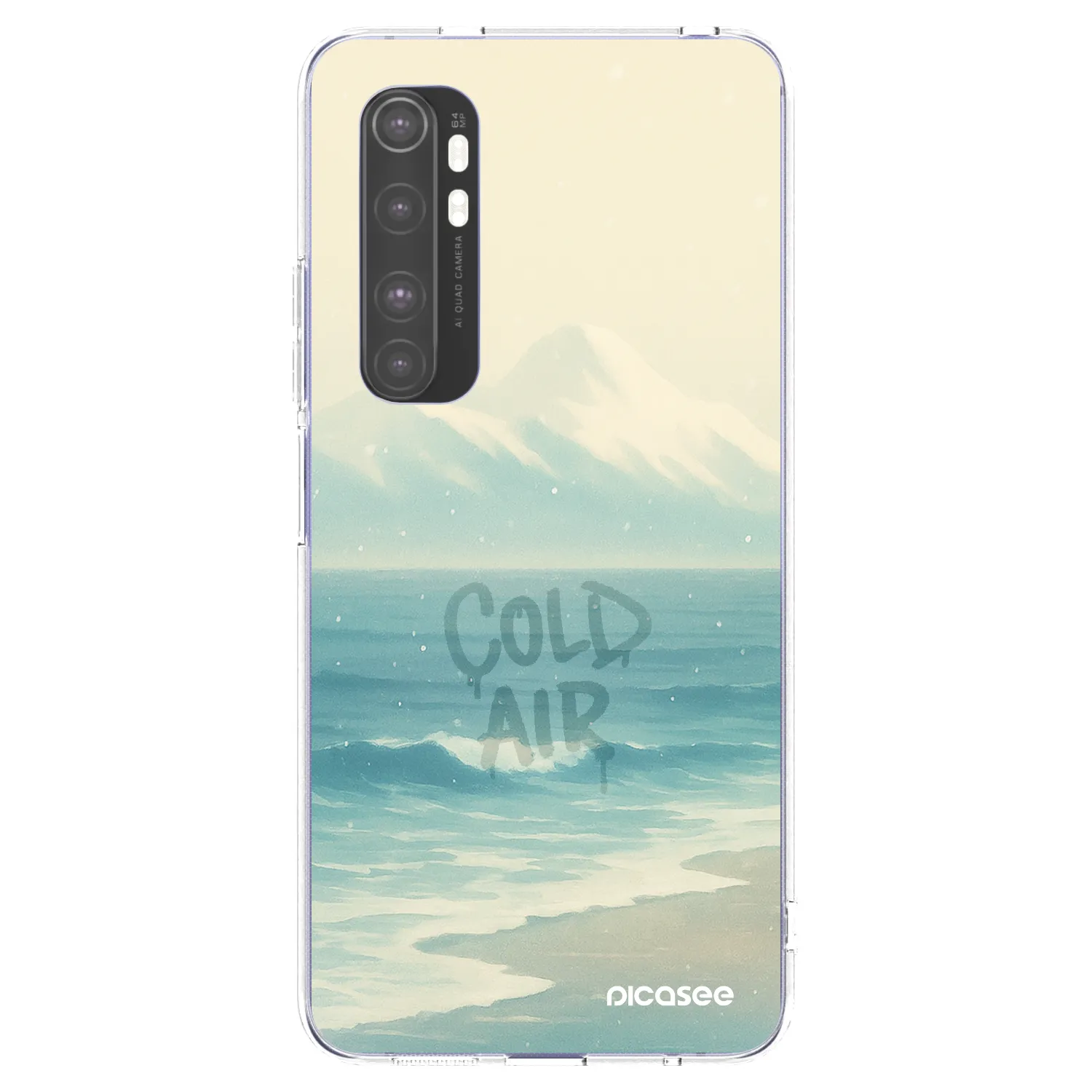 Picasee silikonový průhledný obal pro Xiaomi Mi Note 10 Lite - COLD AIR