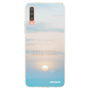 Picasee silikonový průhledný obal pro Samsung Galaxy A70 A705F - COLD SKIES