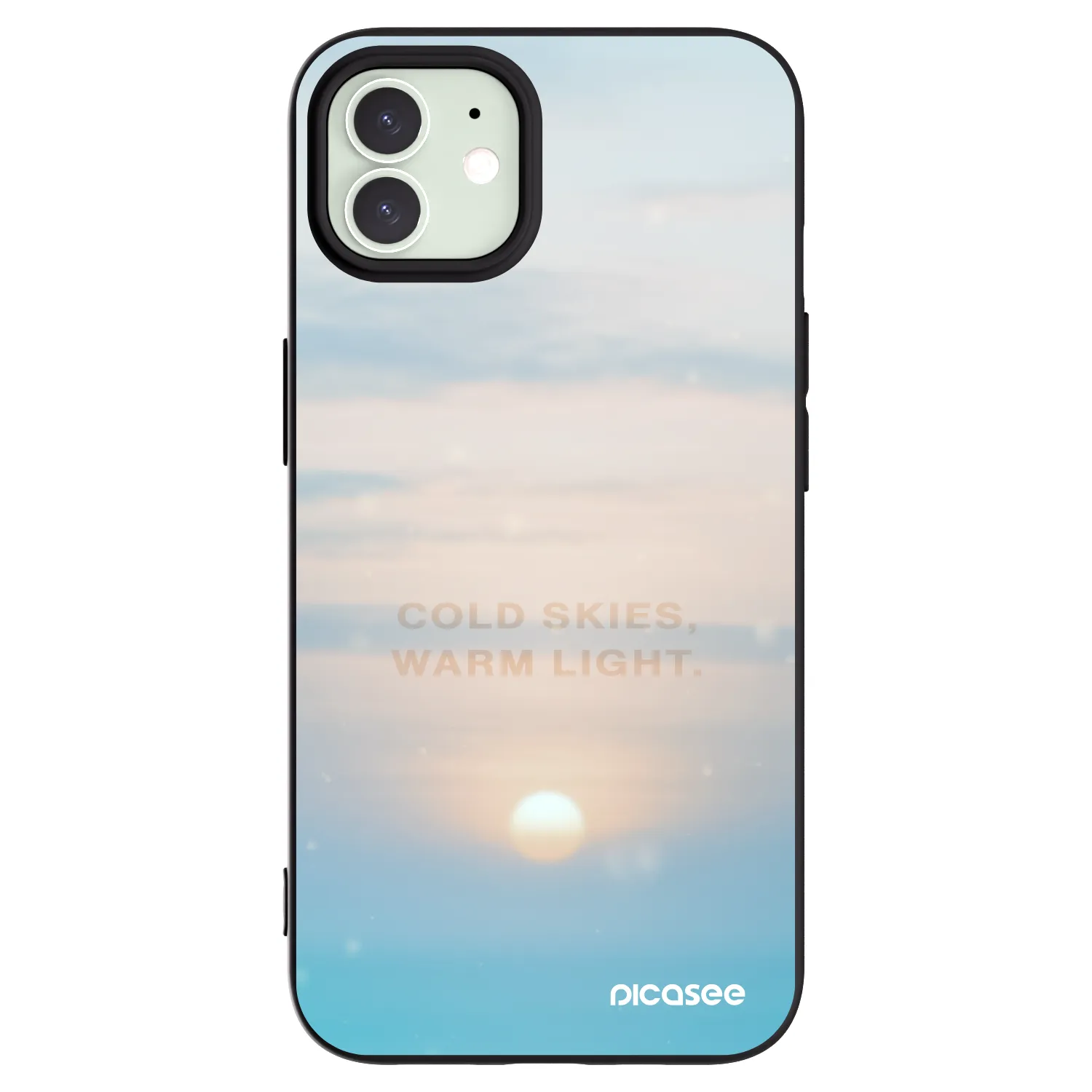 Picasee silikonový černý obal pro Apple iPhone 12 - COLD SKIES
