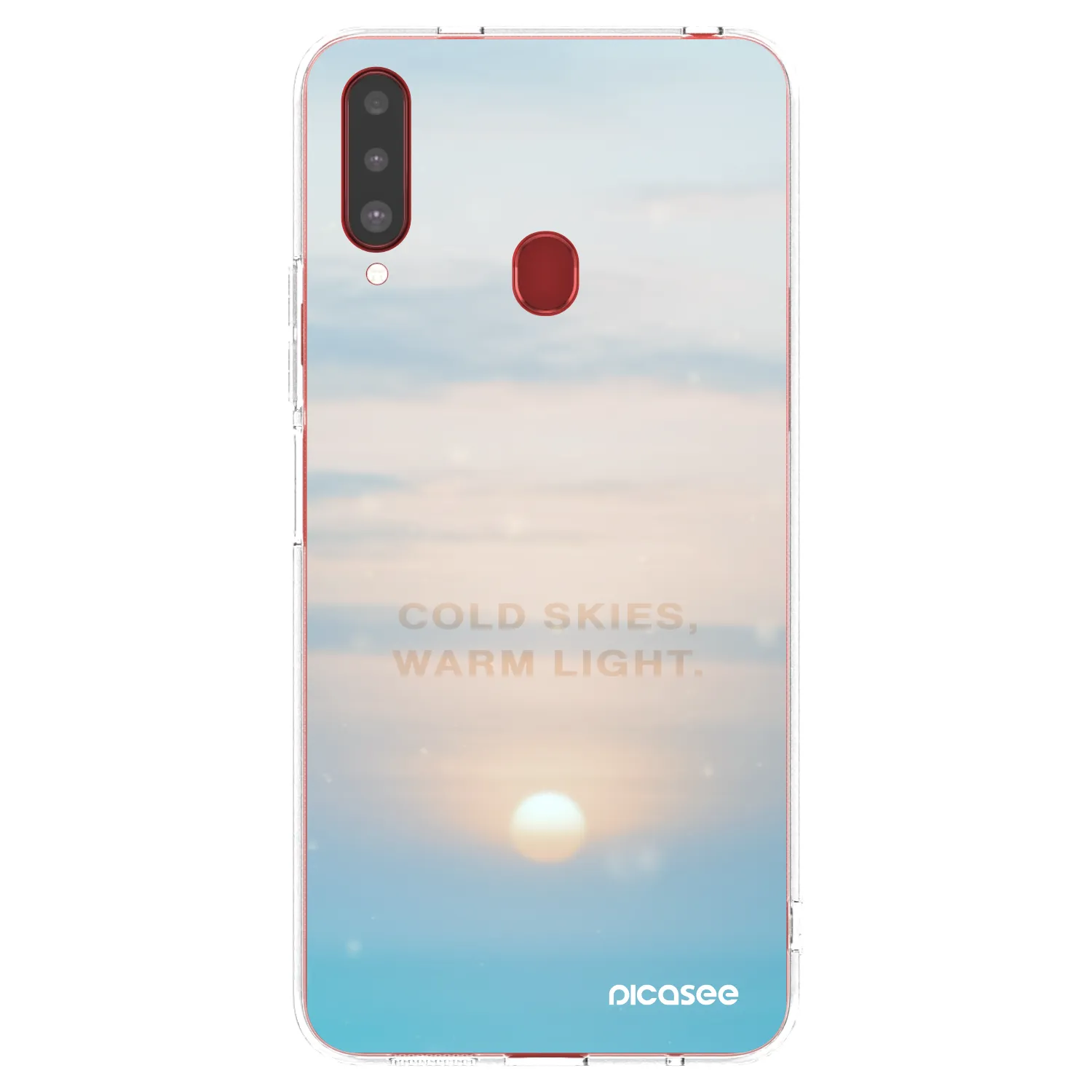 Picasee silikonový průhledný obal pro Samsung Galaxy A20s - COLD SKIES