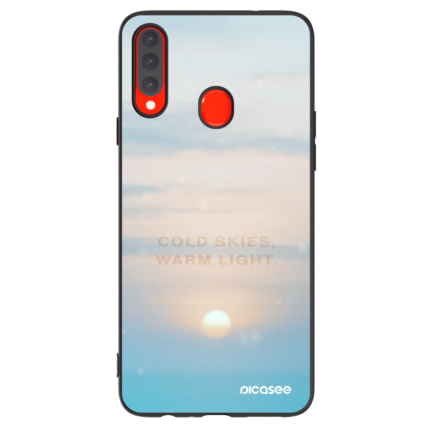 Picasee silikonový černý obal pro Samsung Galaxy A20s - COLD SKIES