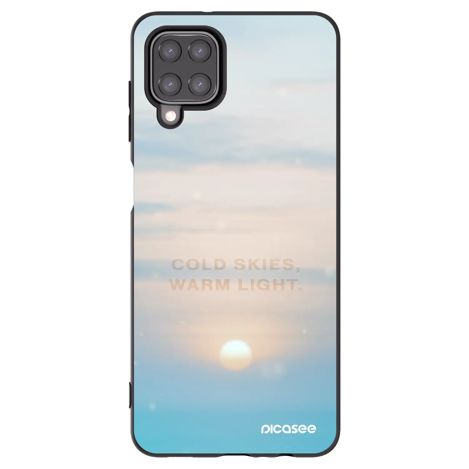 Picasee silikonový černý obal pro Samsung Galaxy A12 A125F - COLD SKIES