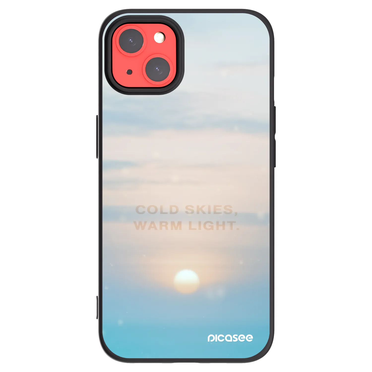 Picasee silikonový černý obal pro Apple iPhone 13 - COLD SKIES
