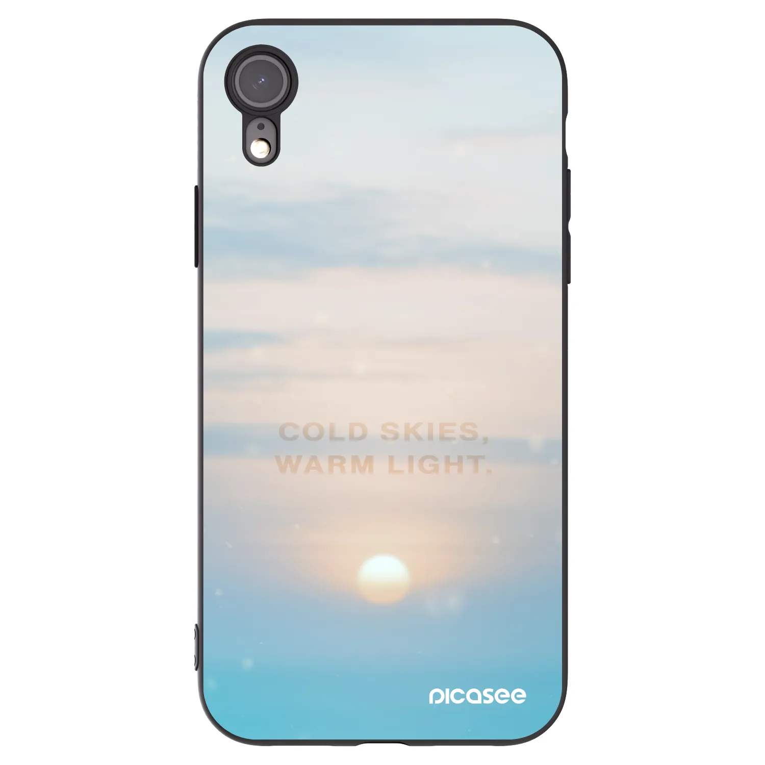 Picasee silikonový černý obal pro Apple iPhone XR - COLD SKIES