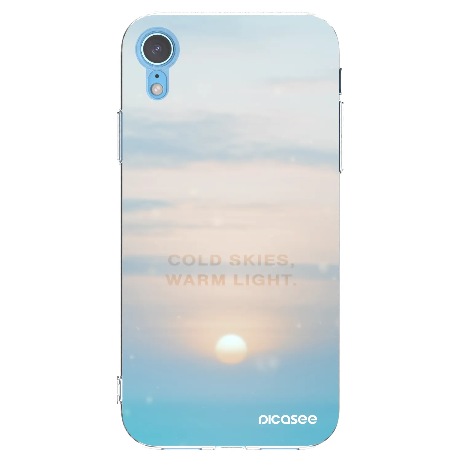Picasee silikonový průhledný obal pro Apple iPhone XR - COLD SKIES