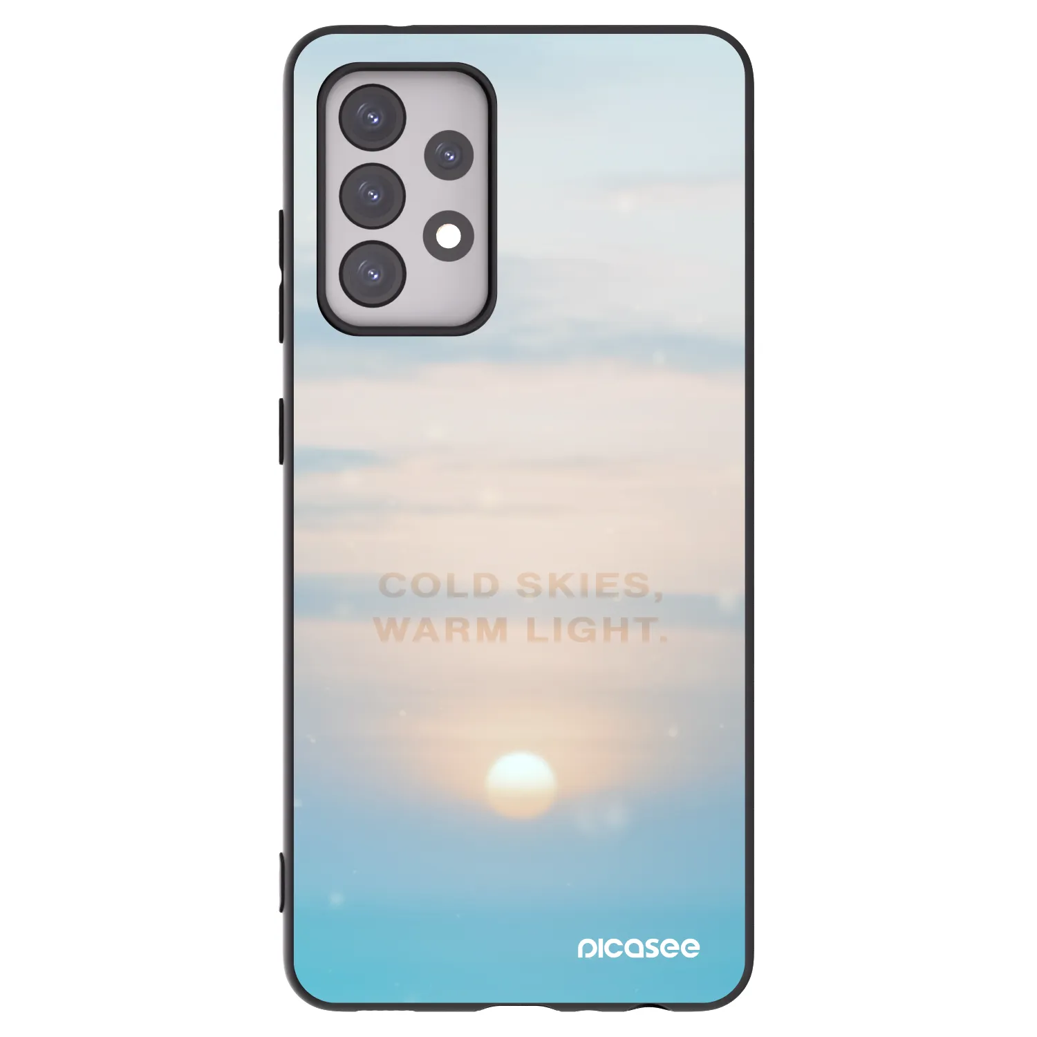 Picasee silikonový černý obal pro Samsung Galaxy A52s 5G A528B - COLD SKIES