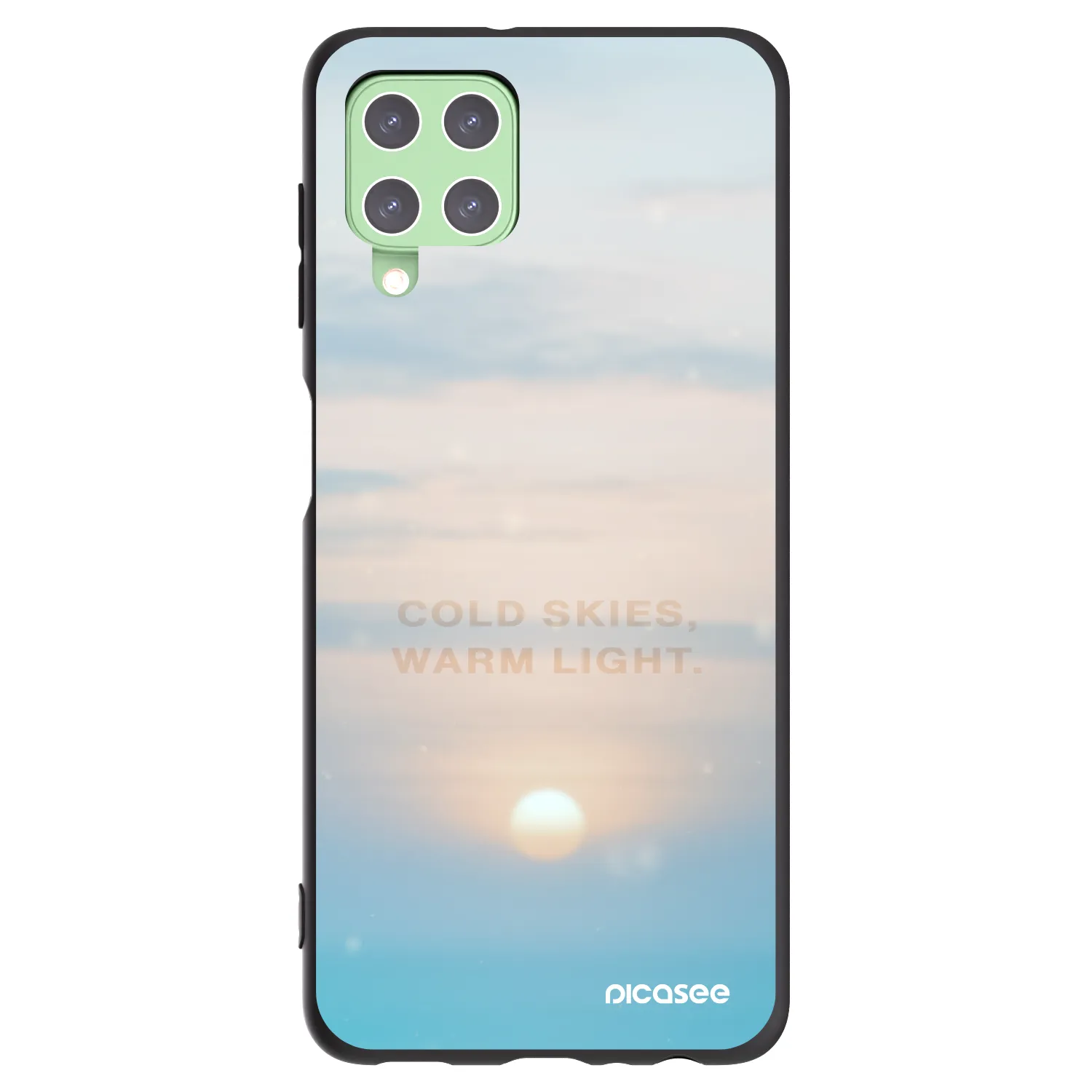 Picasee silikonový černý obal pro Samsung Galaxy A22 A225F 4G - COLD SKIES