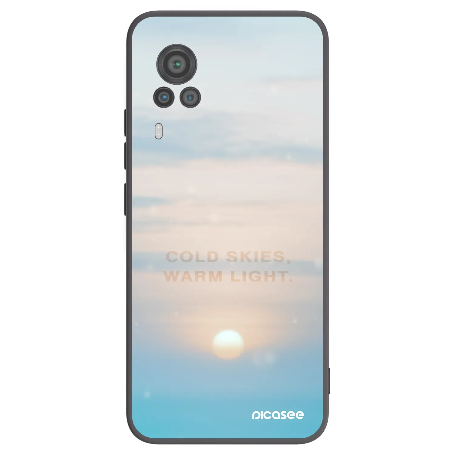 Picasee silikonový černý obal pro Vivo X60 Pro 5G - COLD SKIES