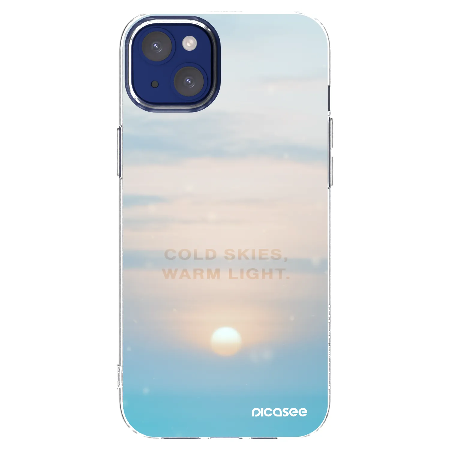 Picasee silikonový průhledný obal pro Apple iPhone 14 Plus - COLD SKIES