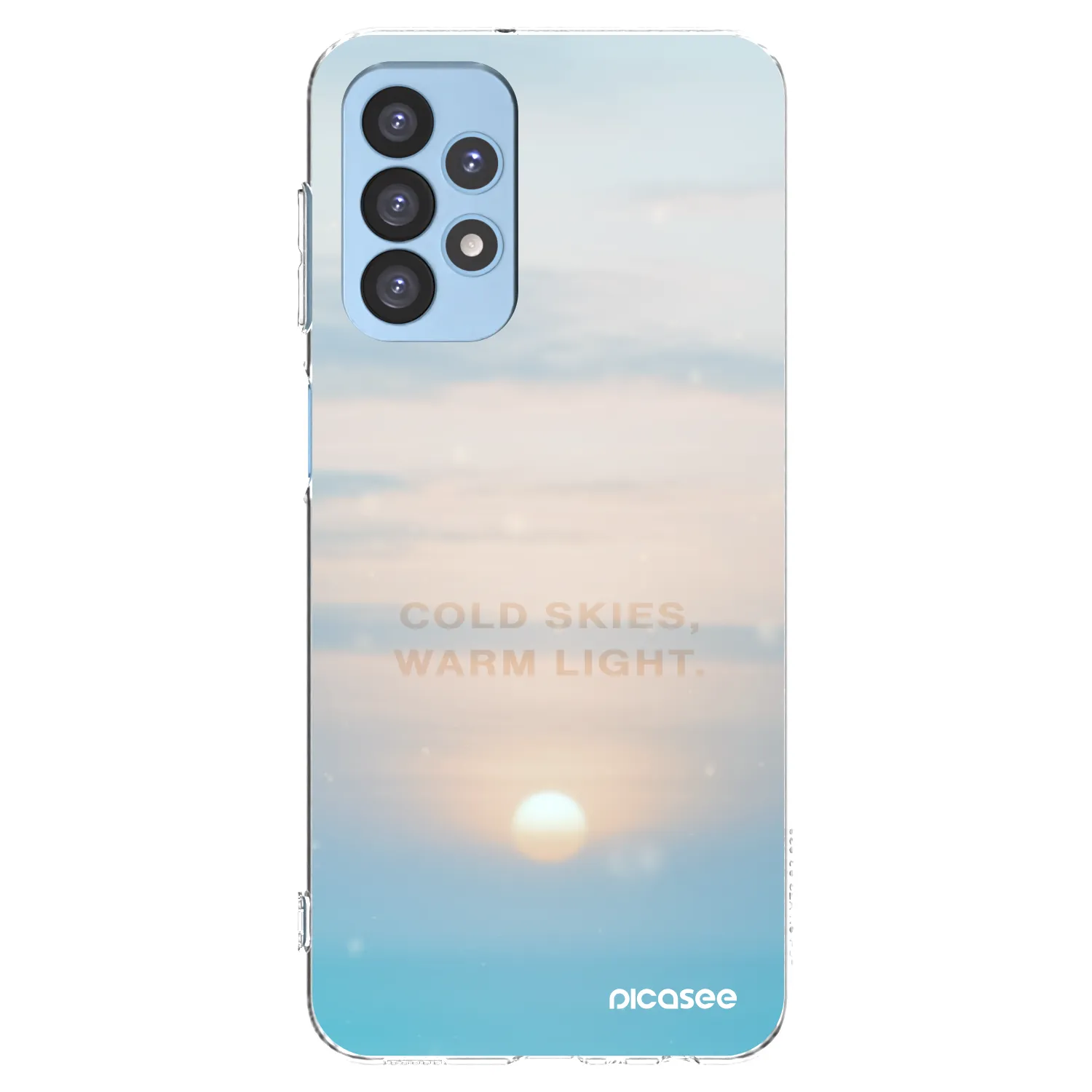 Picasee silikonový průhledný obal pro Samsung Galaxy A23 A235F 4G - COLD SKIES
