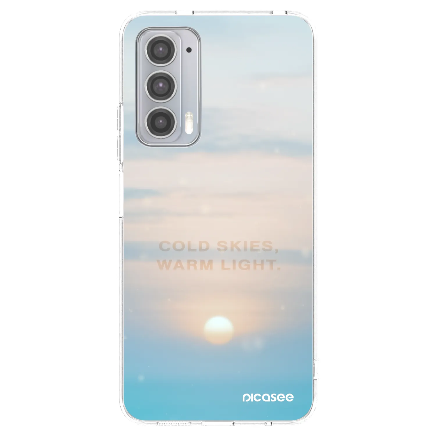 Picasee silikonový průhledný obal pro Motorola Edge 20 - COLD SKIES