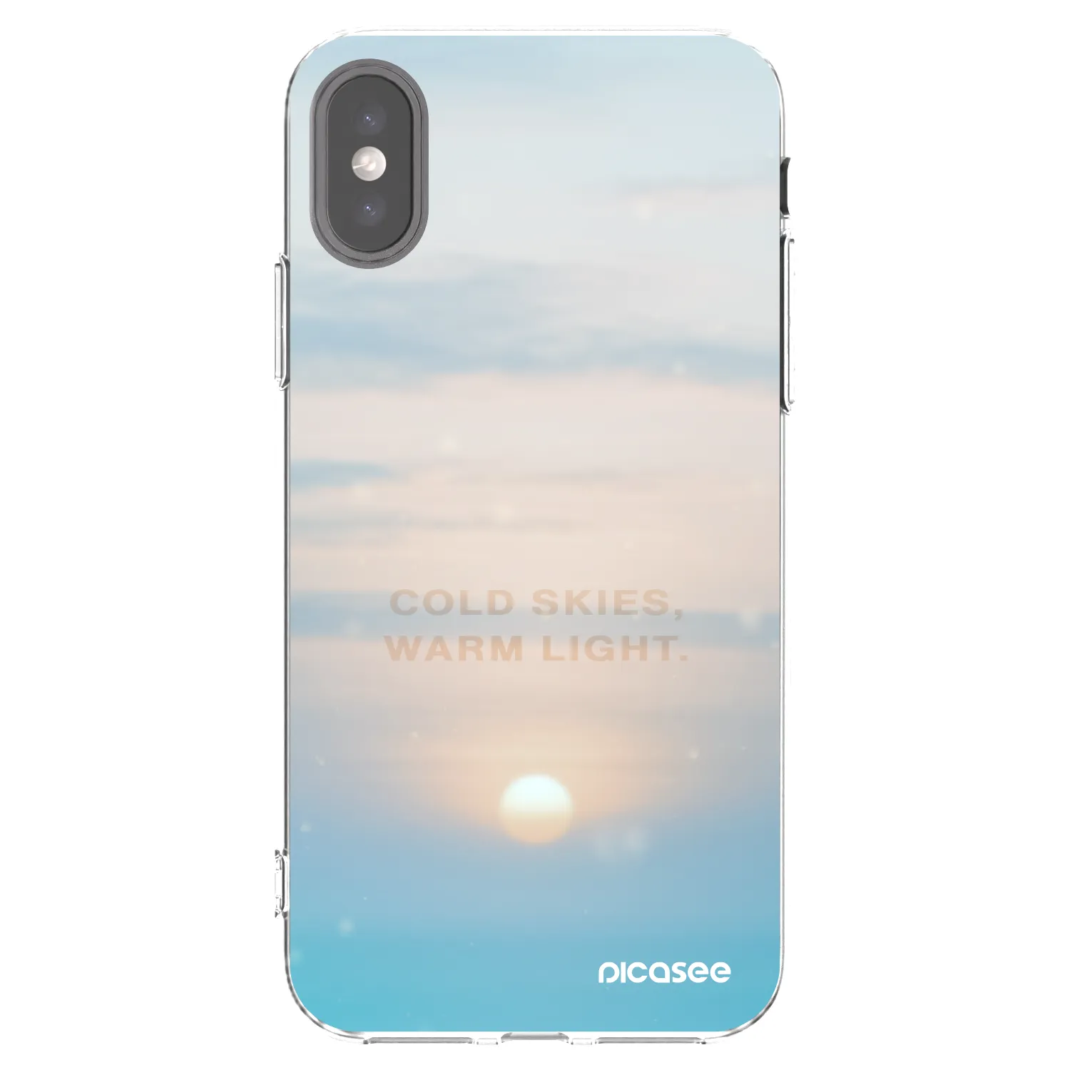 Picasee silikonový průhledný obal pro Apple iPhone X/XS - COLD SKIES
