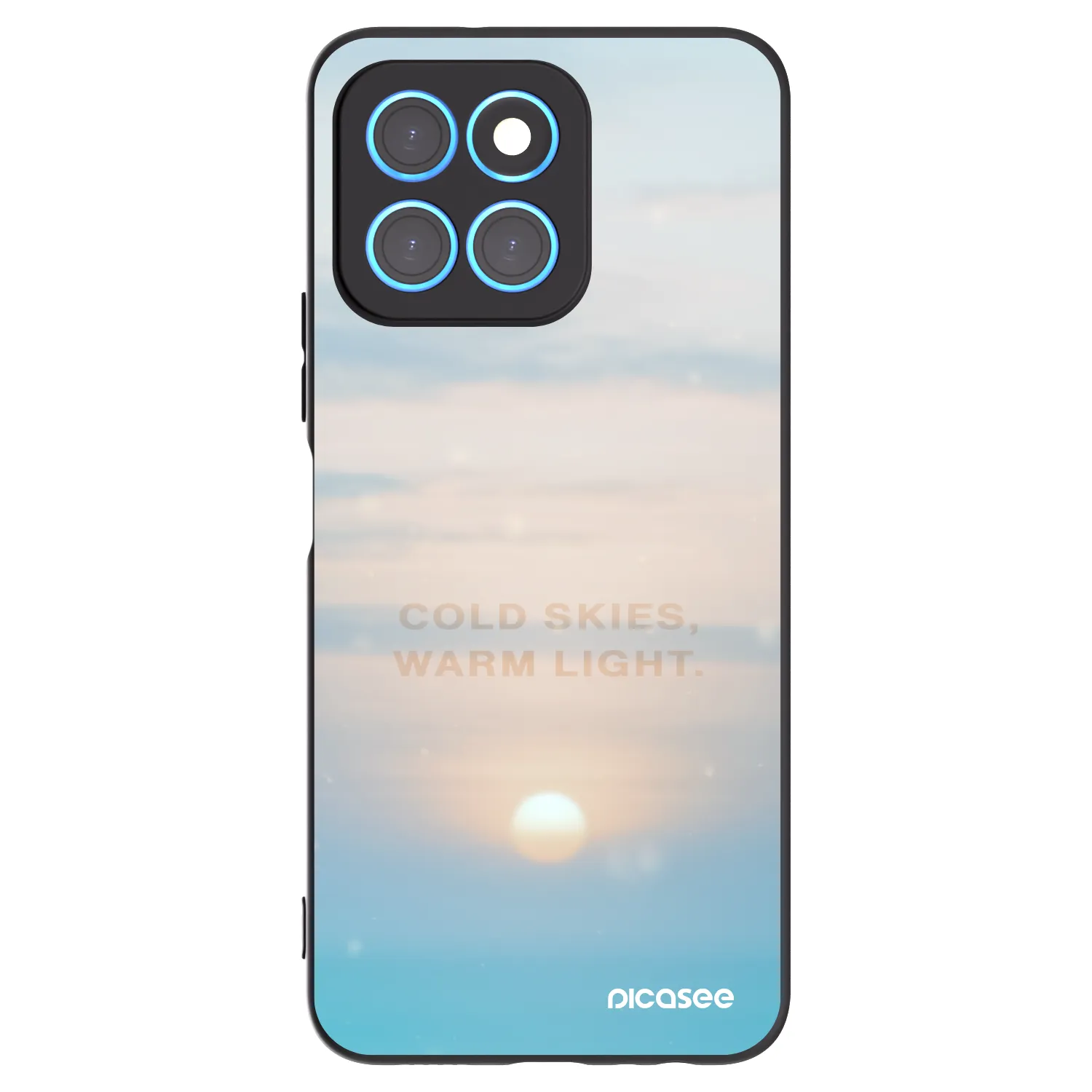 Picasee silikonový černý obal pro Honor X8 5G - COLD SKIES