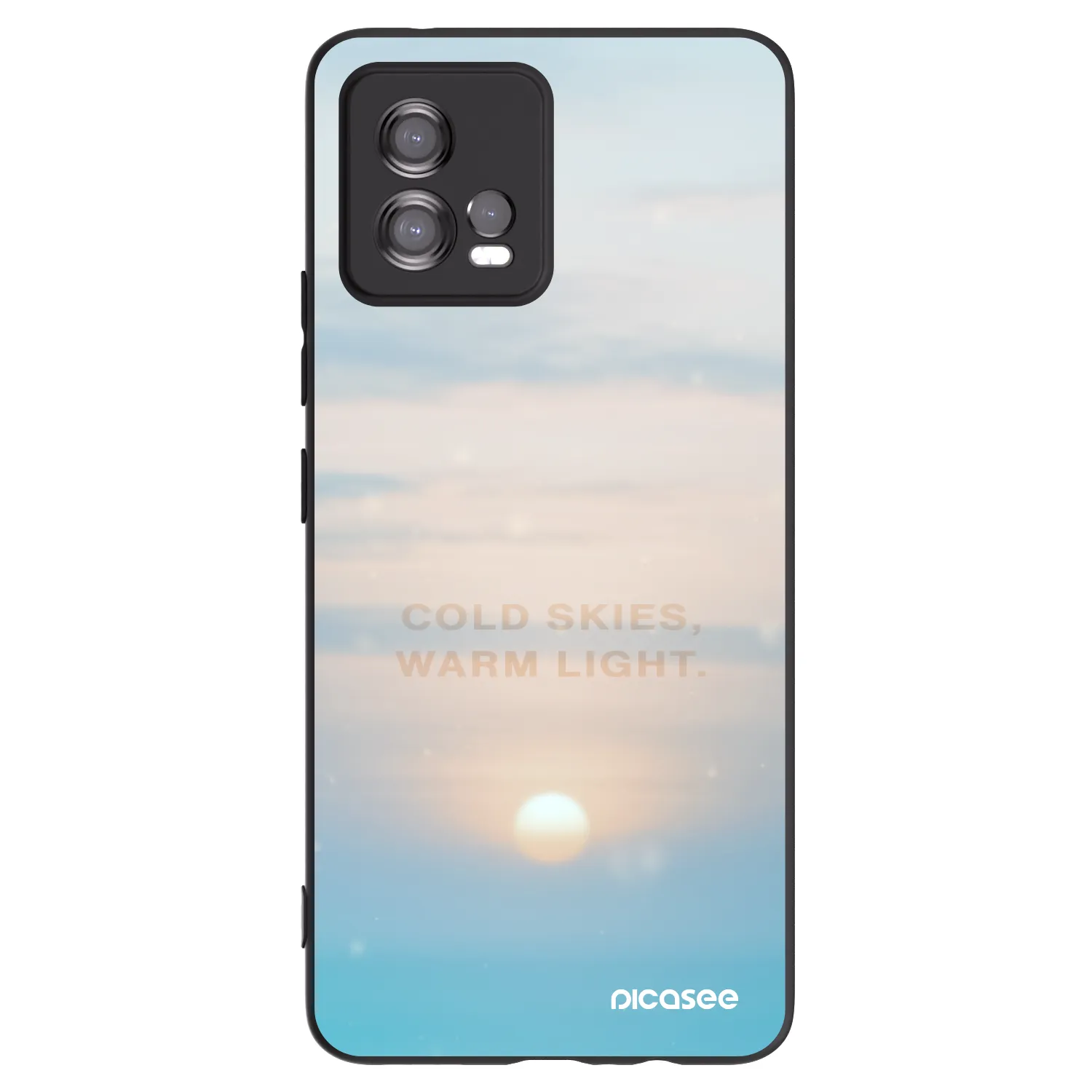 Picasee silikonový černý obal pro Motorola Moto G72 - COLD SKIES