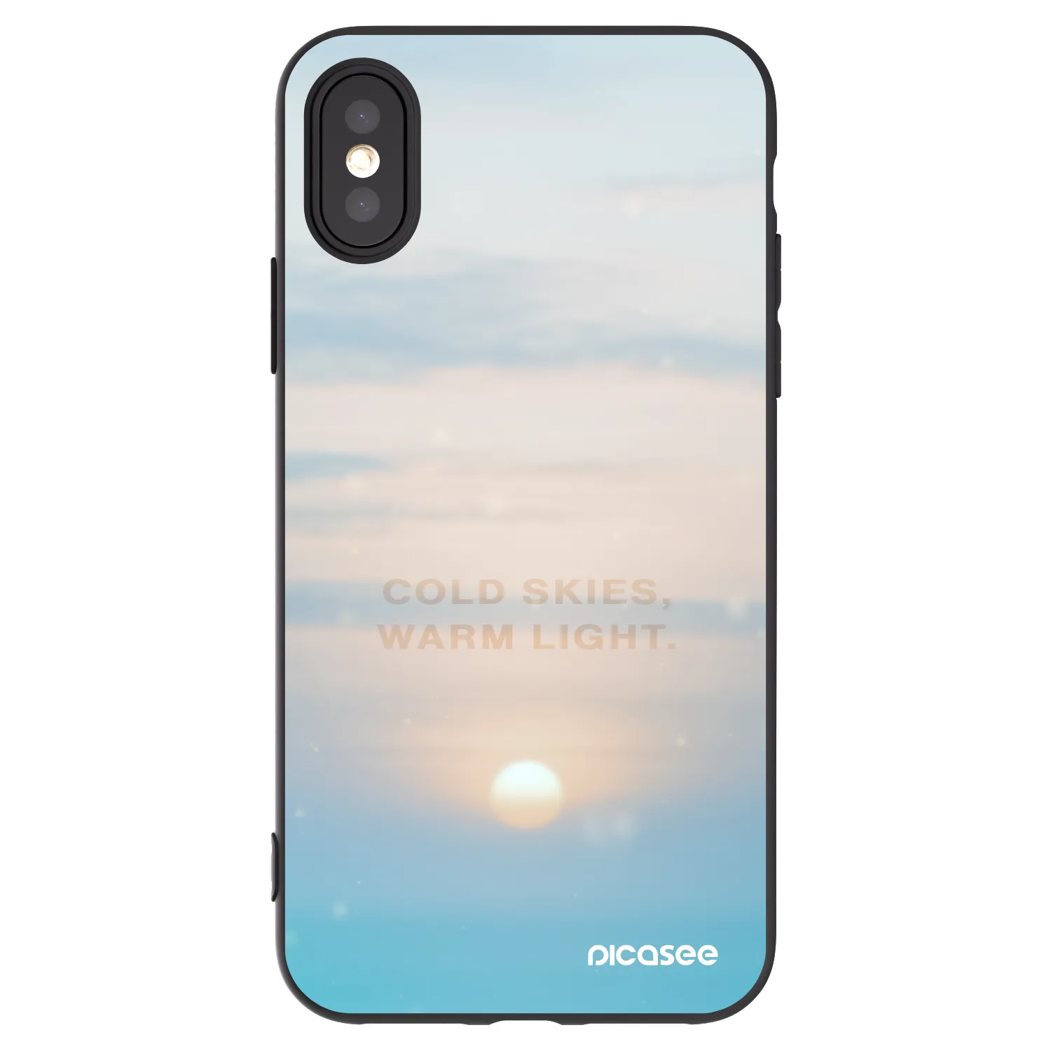 Picasee silikonový černý obal pro Apple iPhone X/XS - COLD SKIES
