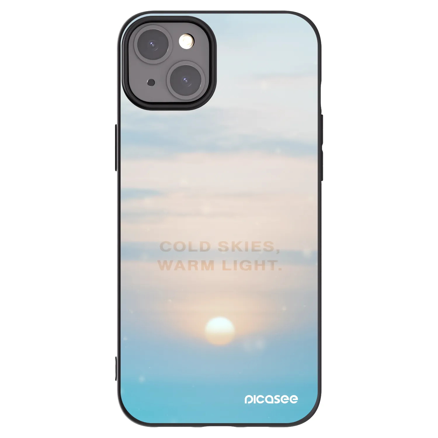 Picasee silikonový černý obal pro Apple iPhone 15 Plus - COLD SKIES