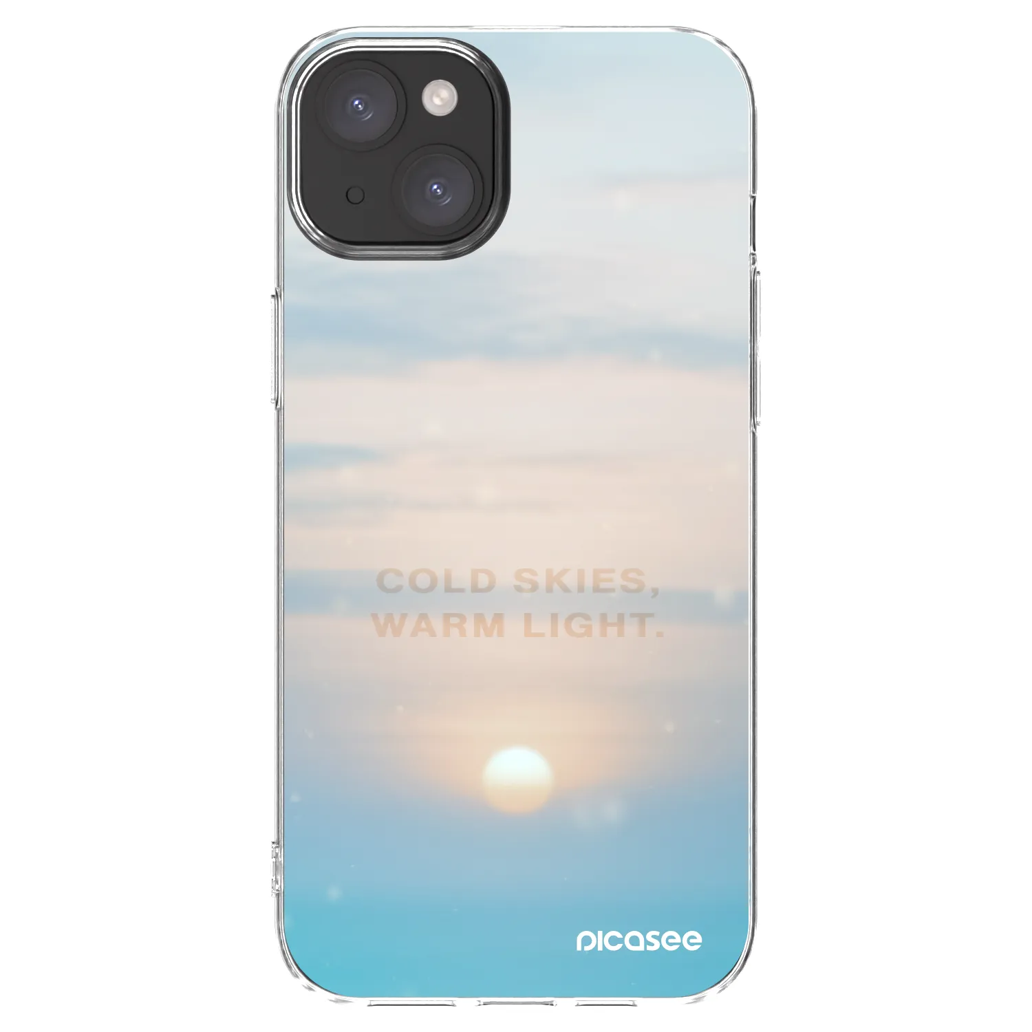 Picasee silikonový průhledný obal pro Apple iPhone 15 Plus - COLD SKIES