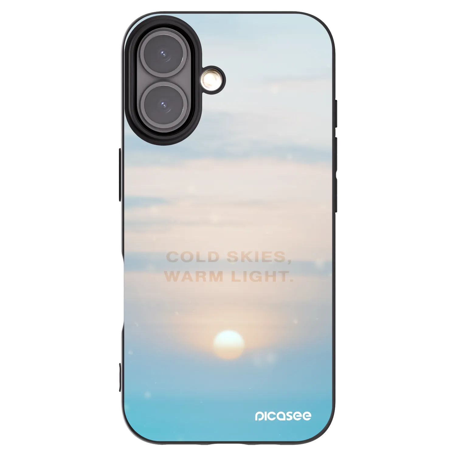 Picasee silikonový černý obal pro Apple iPhone 16 - COLD SKIES