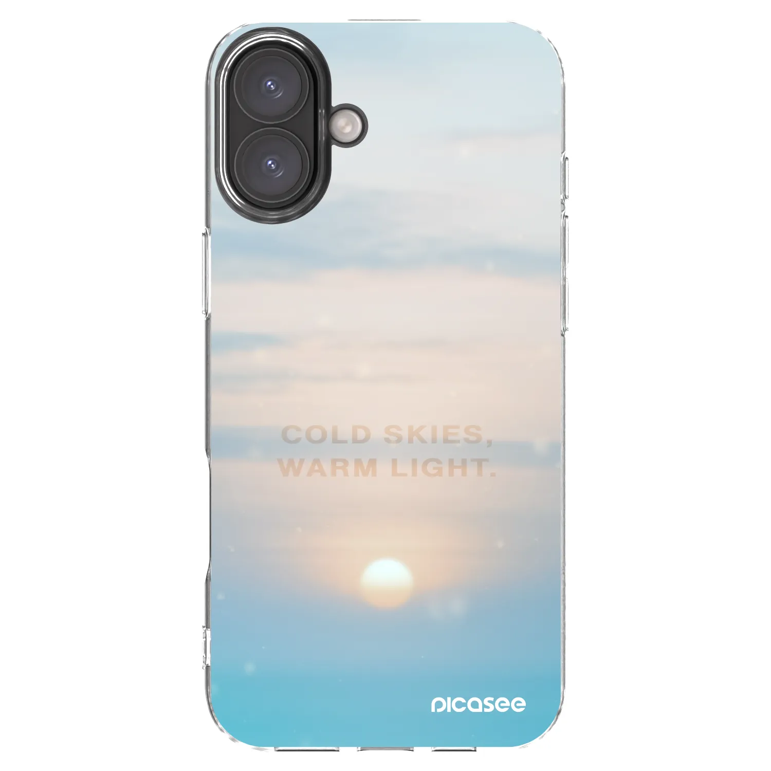 Picasee silikonový průhledný obal pro Apple iPhone 16 Plus - COLD SKIES