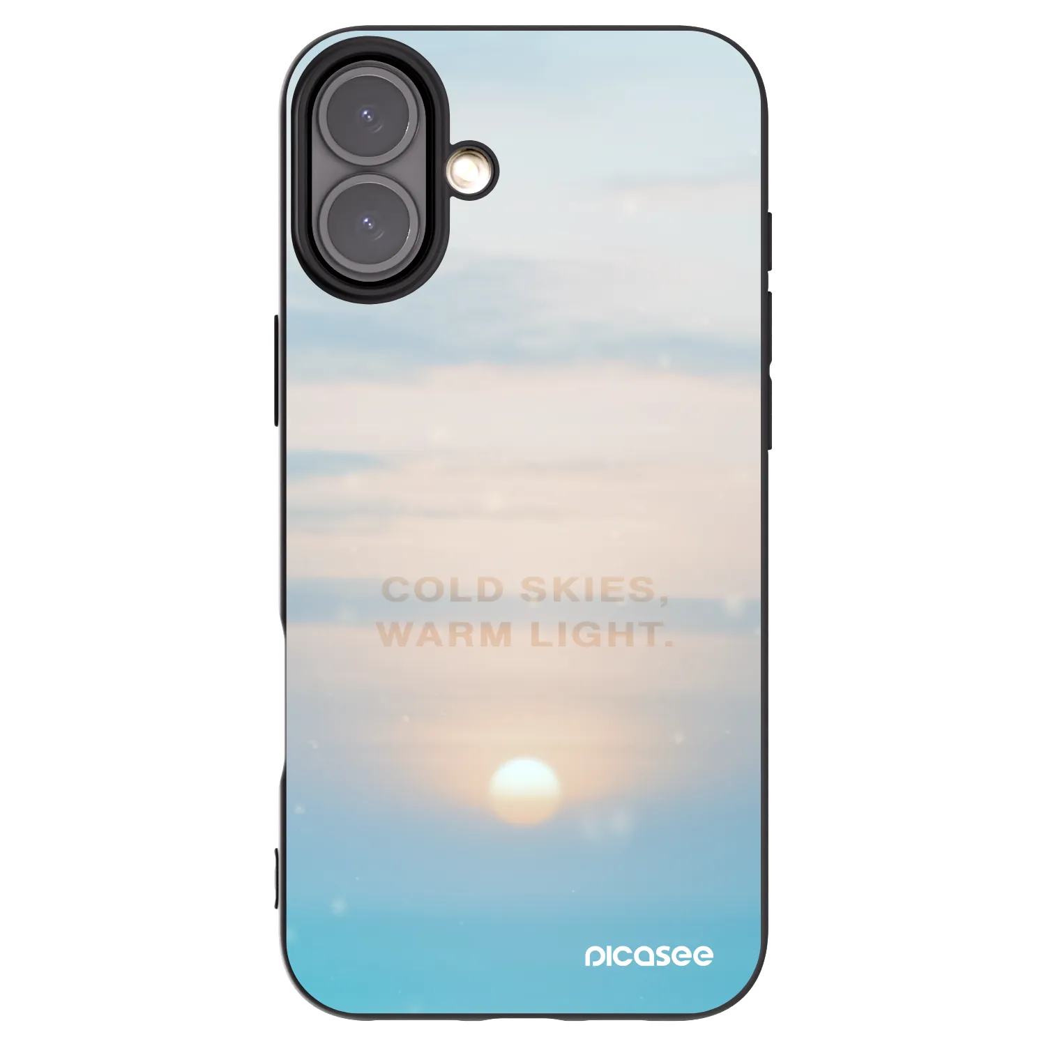 Picasee silikonový černý obal pro Apple iPhone 16 Plus - COLD SKIES
