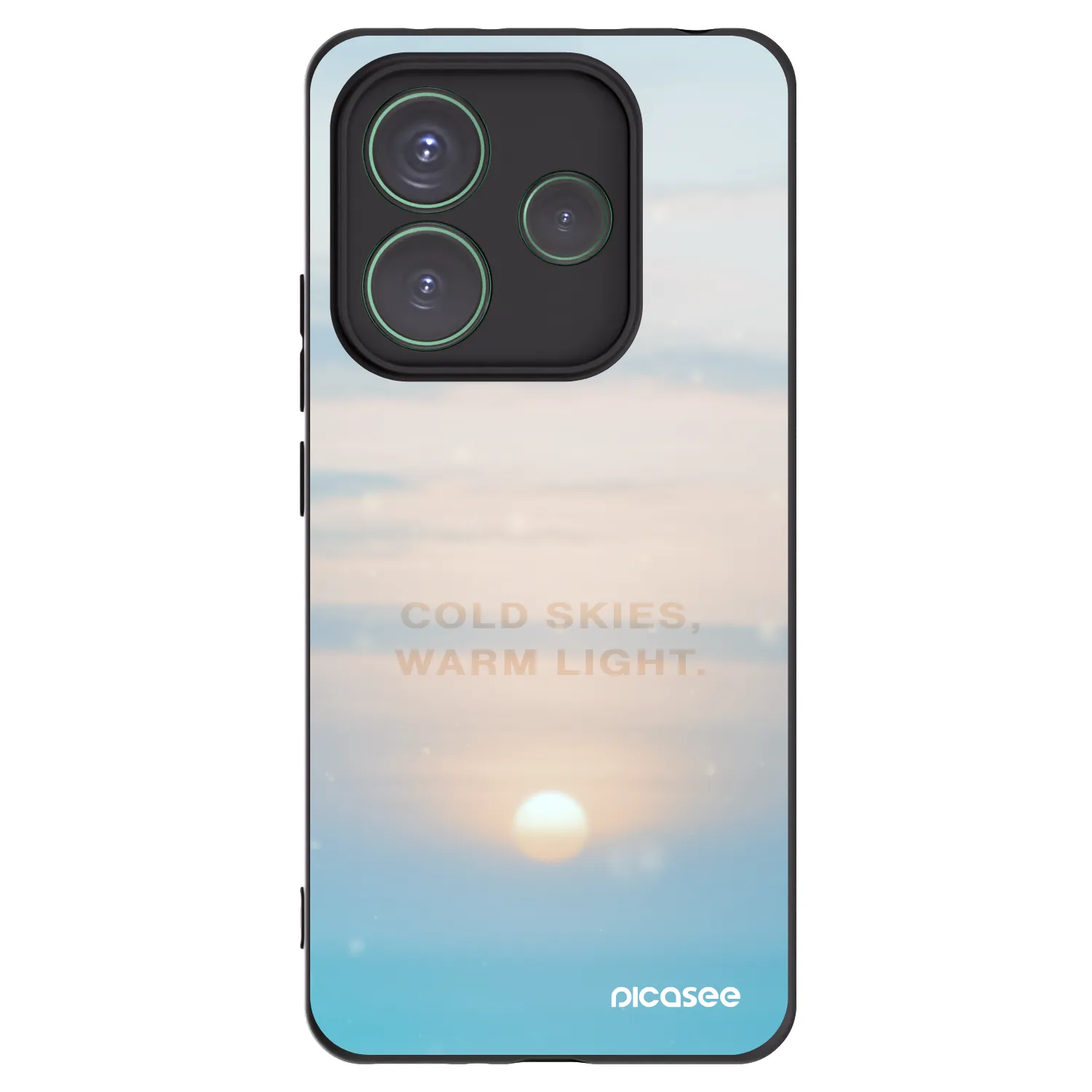 Picasee silikonový černý obal pro Xiaomi Redmi Note 14 5G - COLD SKIES