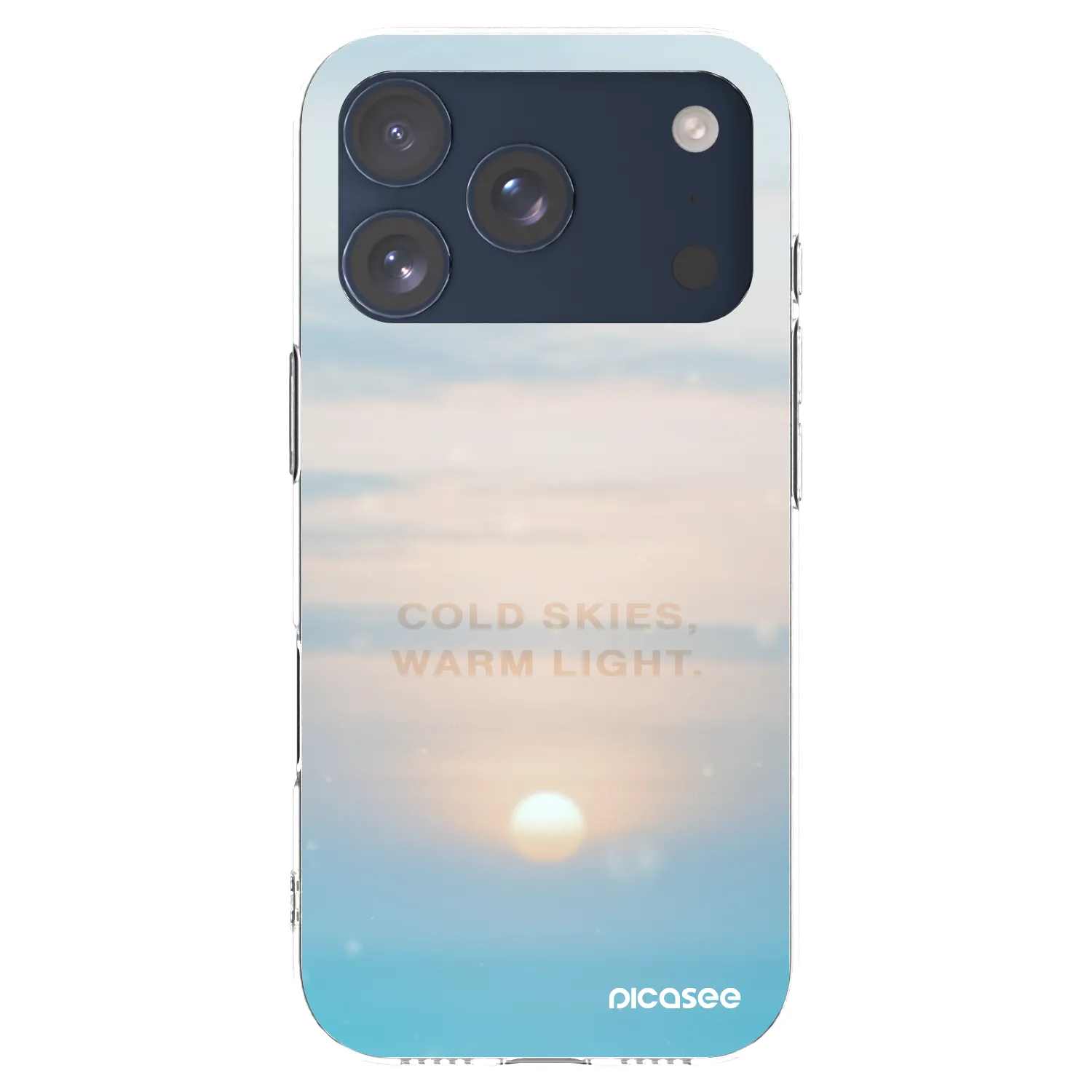 Picasee silikonový průhledný obal pro Apple iPhone 17 Pro - COLD SKIES