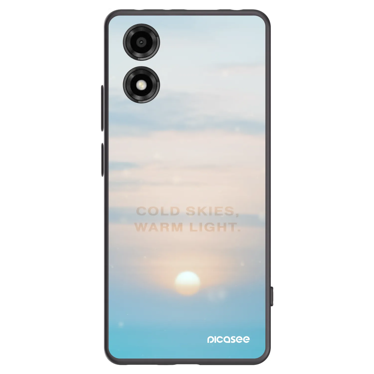 Picasee silikonový černý obal pro Motorola Moto E14 - COLD SKIES