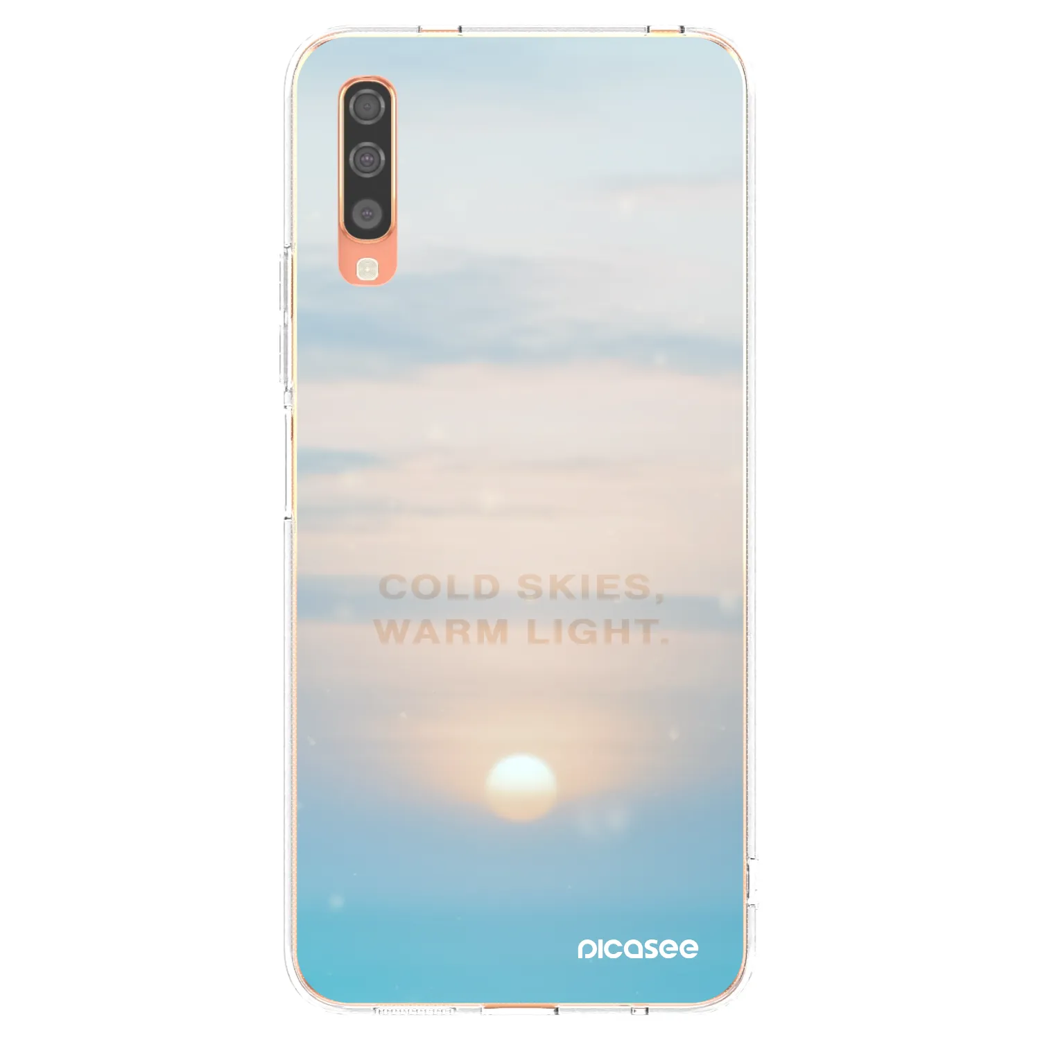 Picasee silikonový průhledný obal pro Samsung Galaxy A70 A705F - COLD SKIES