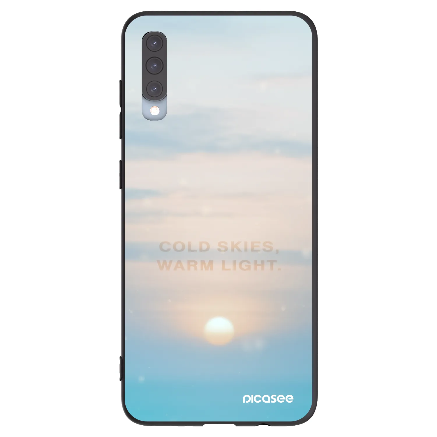 Picasee silikonový černý obal pro Samsung Galaxy A70 A705F - COLD SKIES
