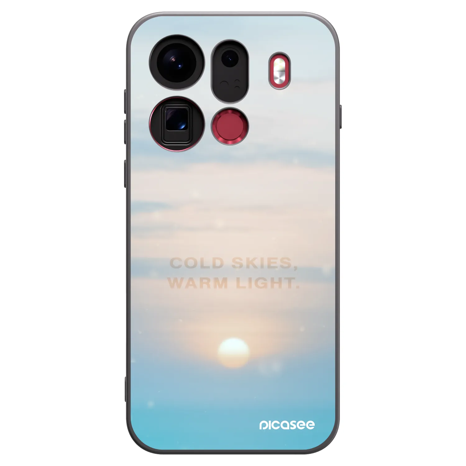 Picasee silikonový černý obal pro OPPO Find X9 Pro - COLD SKIES