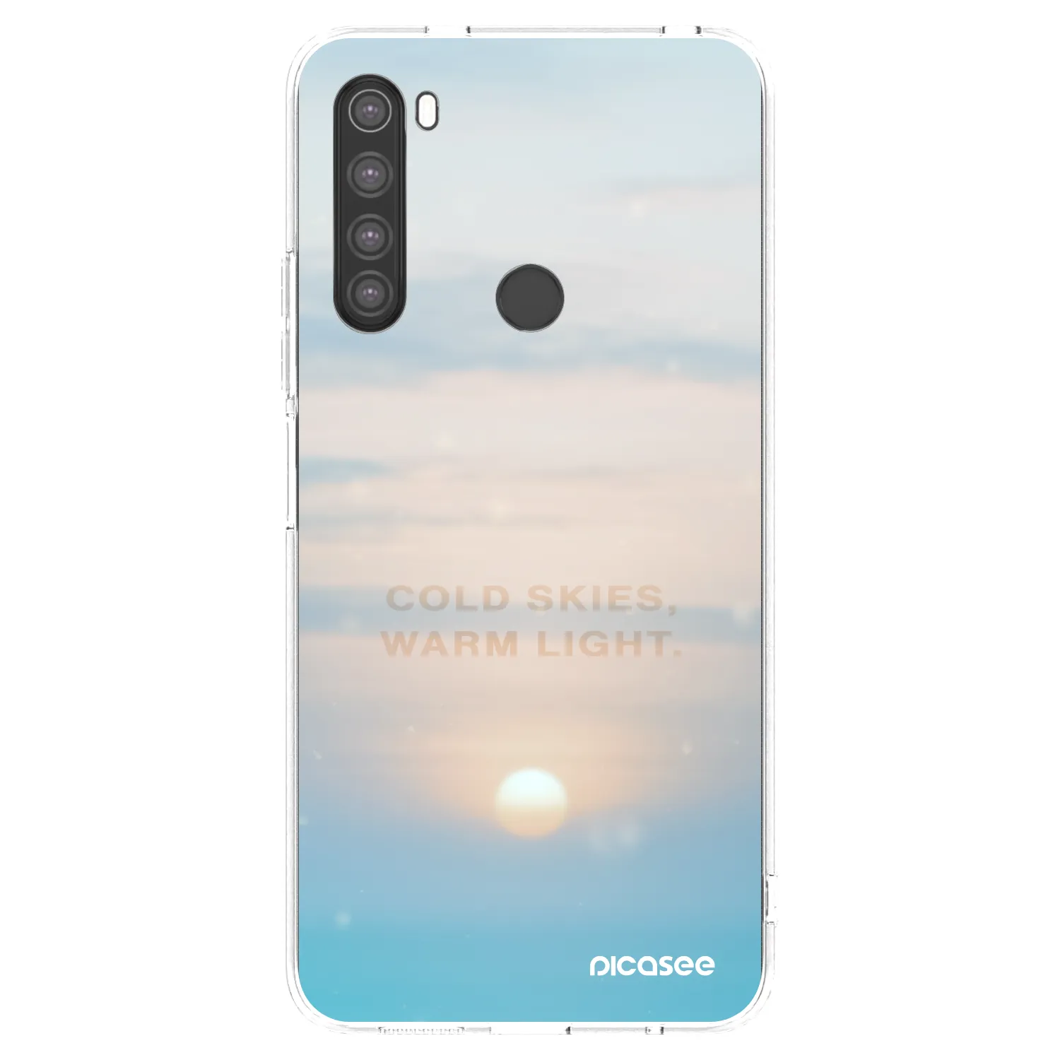 Picasee silikonový průhledný obal pro Xiaomi Redmi Note 8 - COLD SKIES