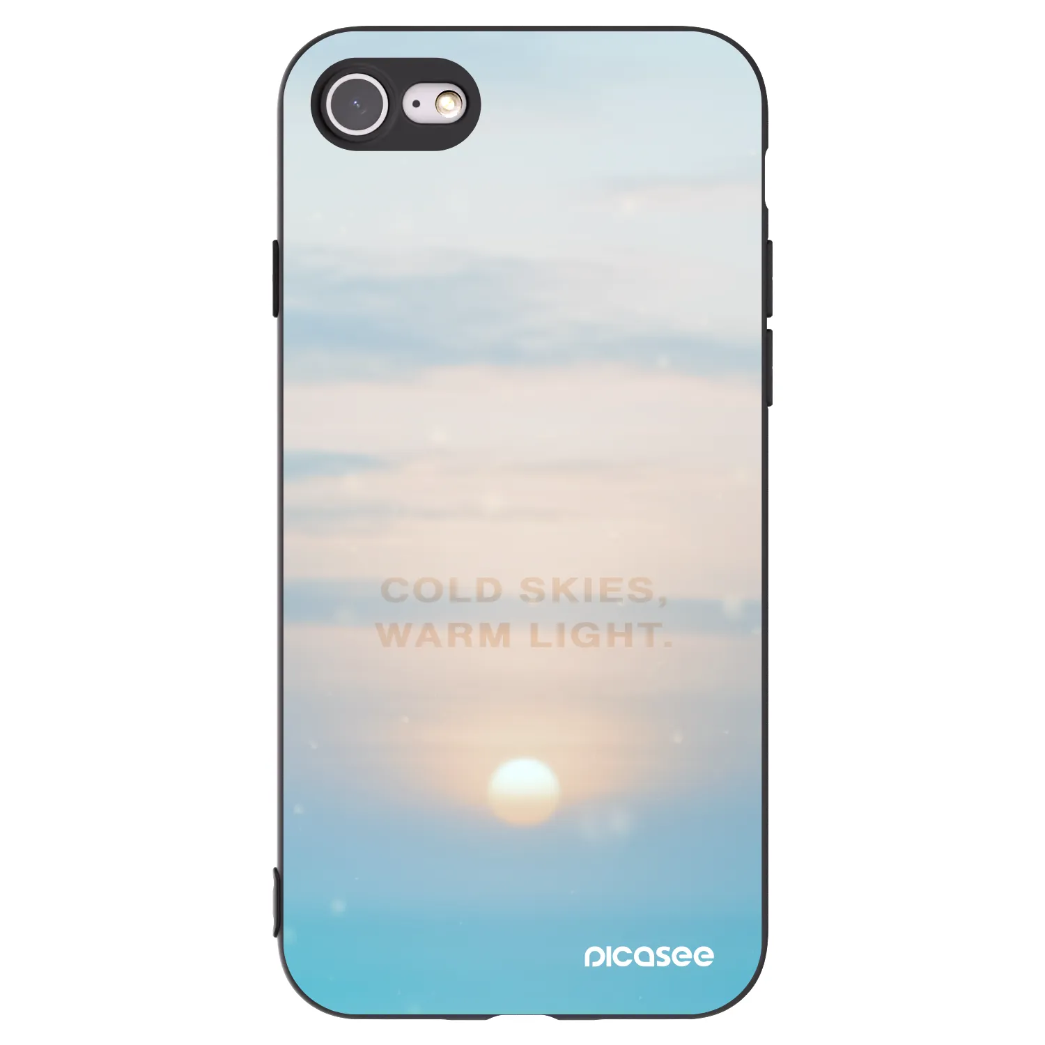 Picasee silikonový černý obal pro Apple iPhone SE 2020 - COLD SKIES