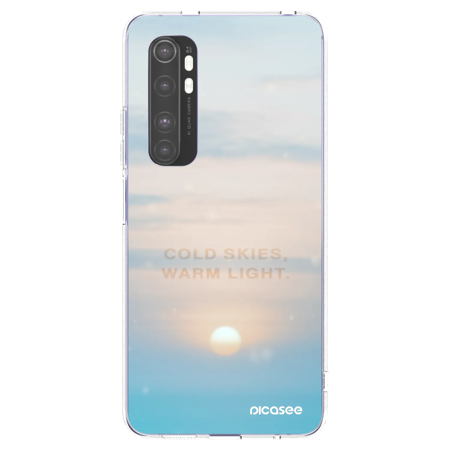 Picasee silikonový průhledný obal pro Xiaomi Mi Note 10 Lite - COLD SKIES