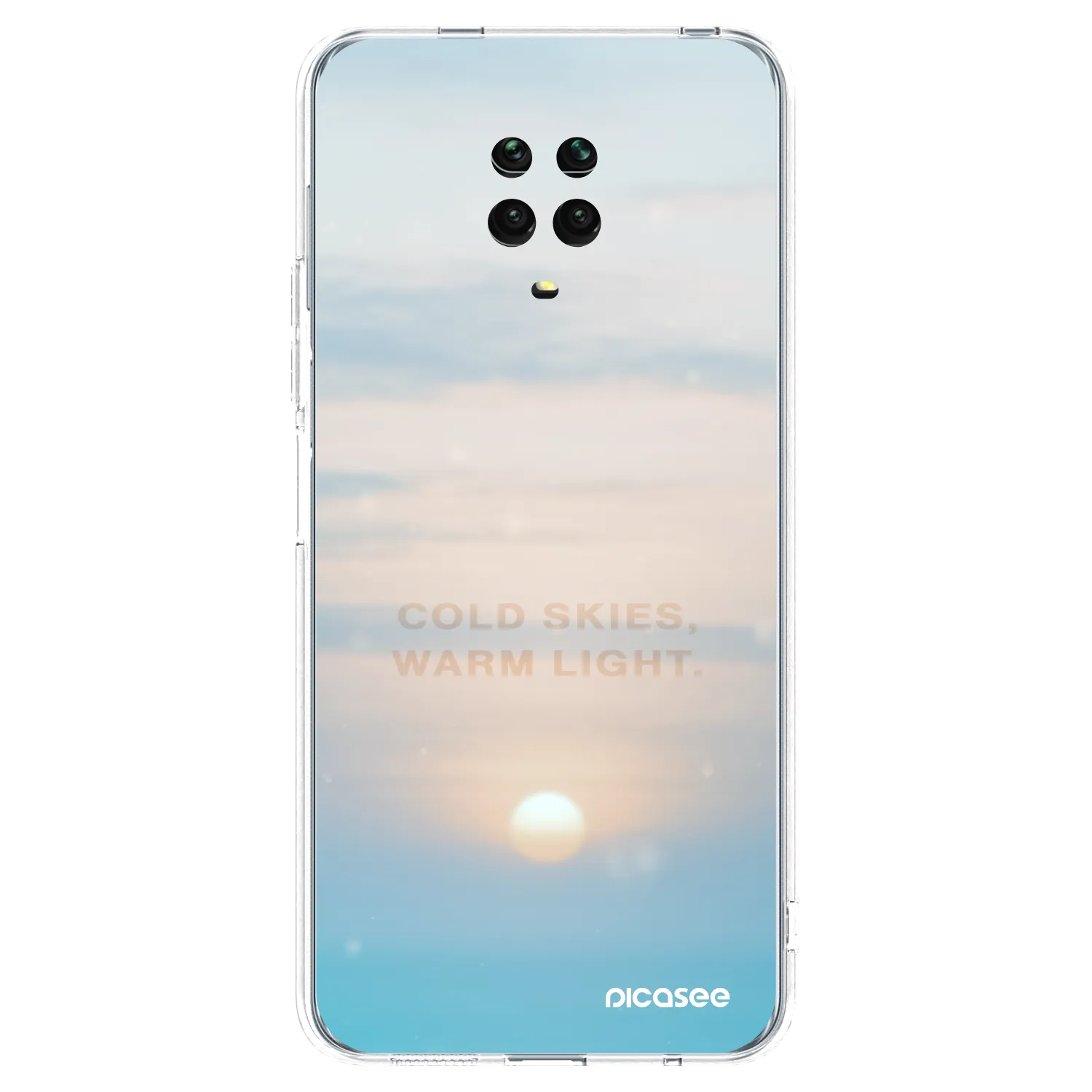 Picasee silikonový průhledný obal pro Xiaomi Redmi Note 9S - COLD SKIES